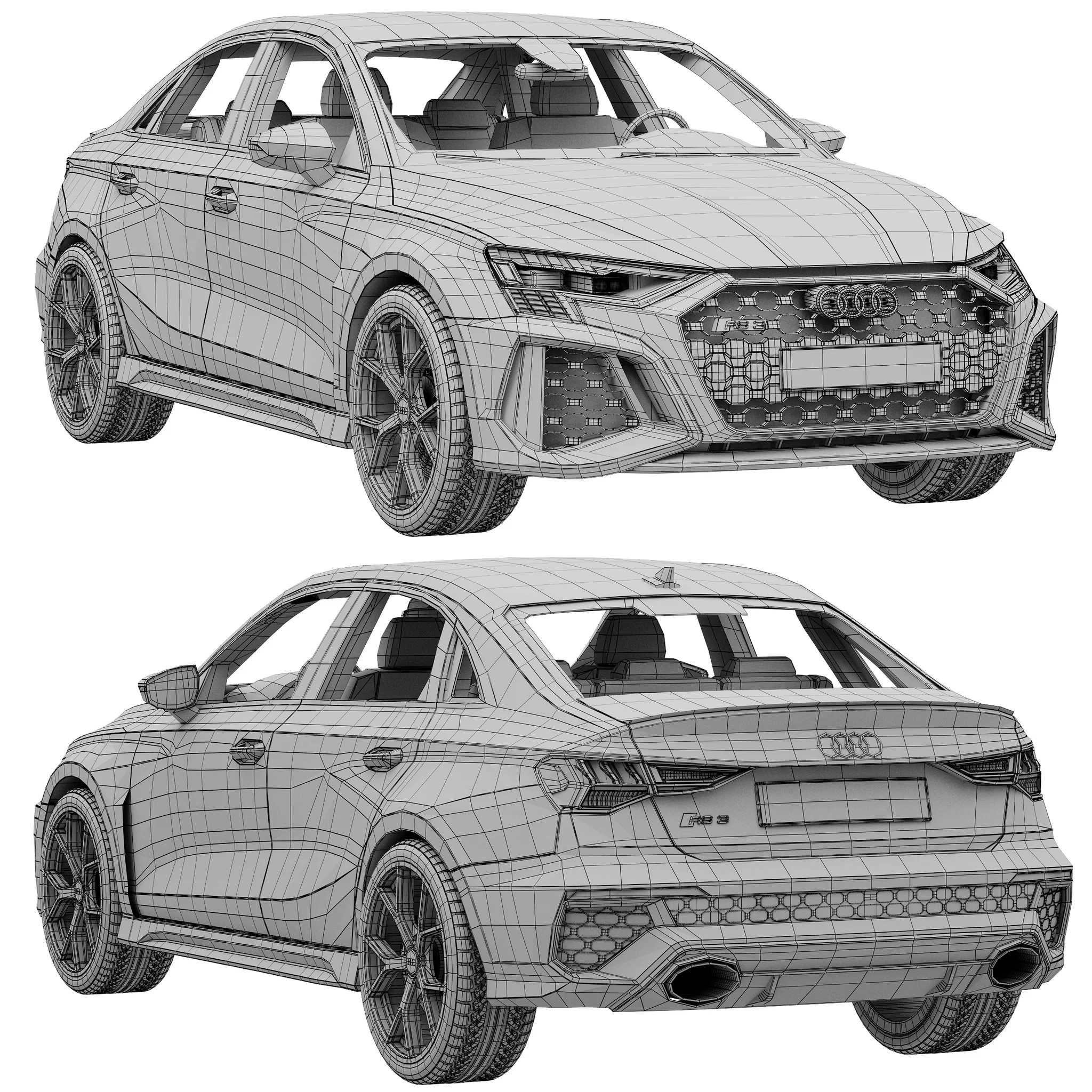 Audi RS 3, 3D model preview 18