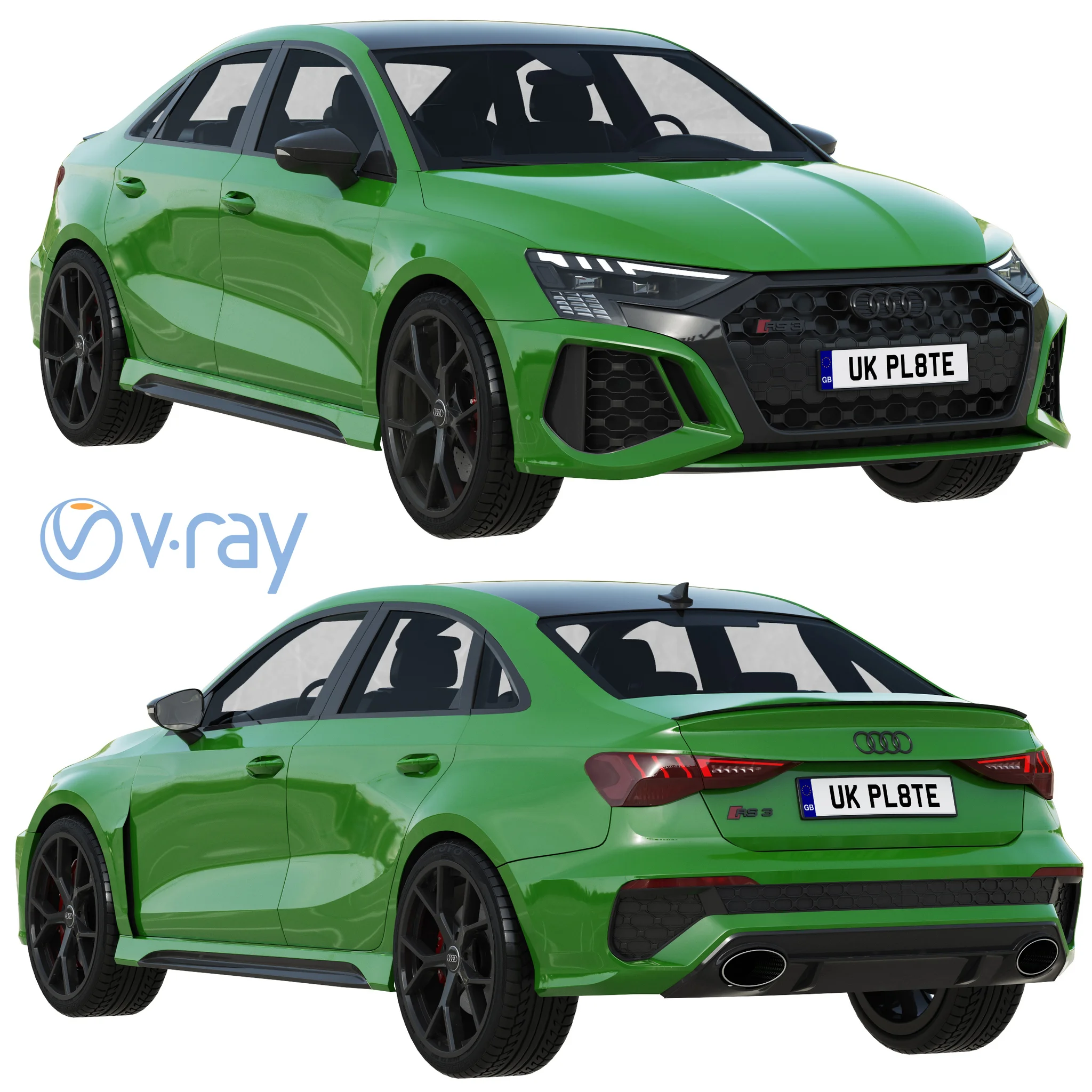 Audi RS 3, 3D model preview 20