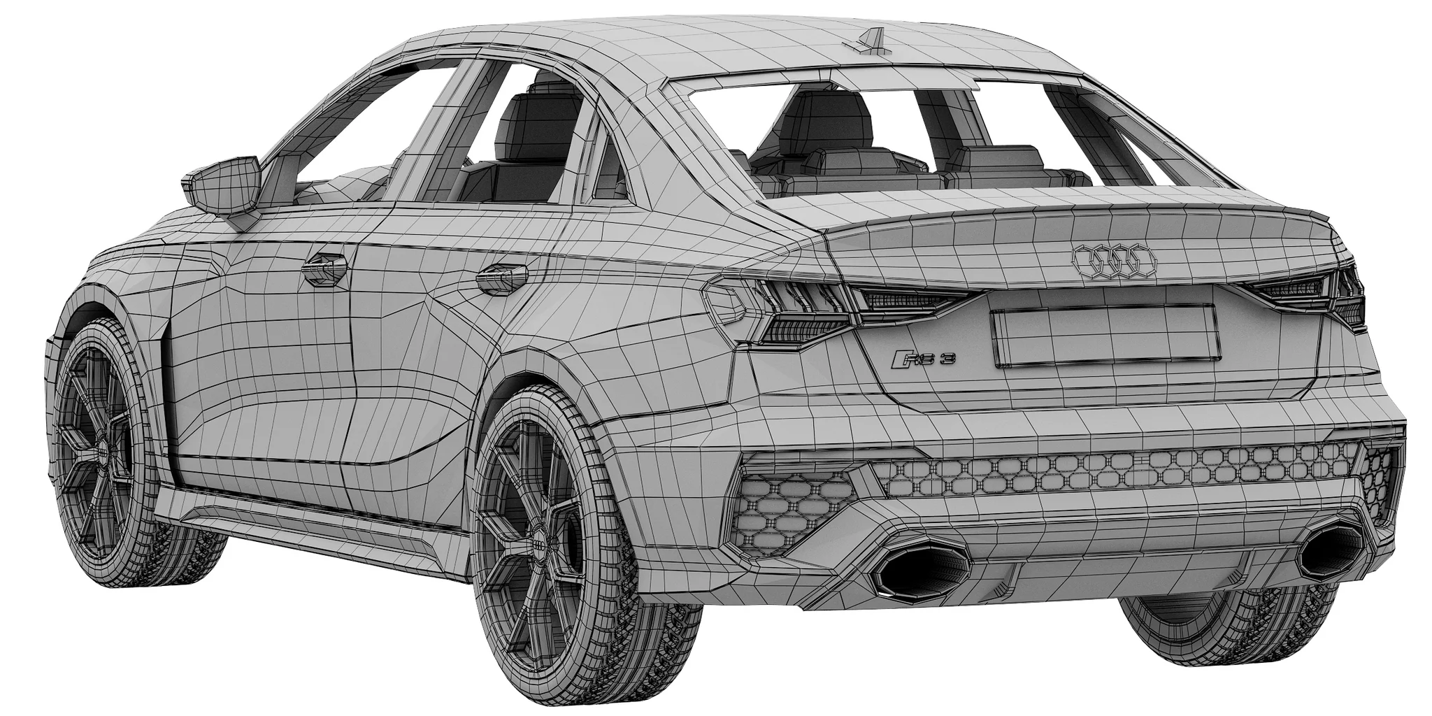 Audi RS 3, 3D model preview 23