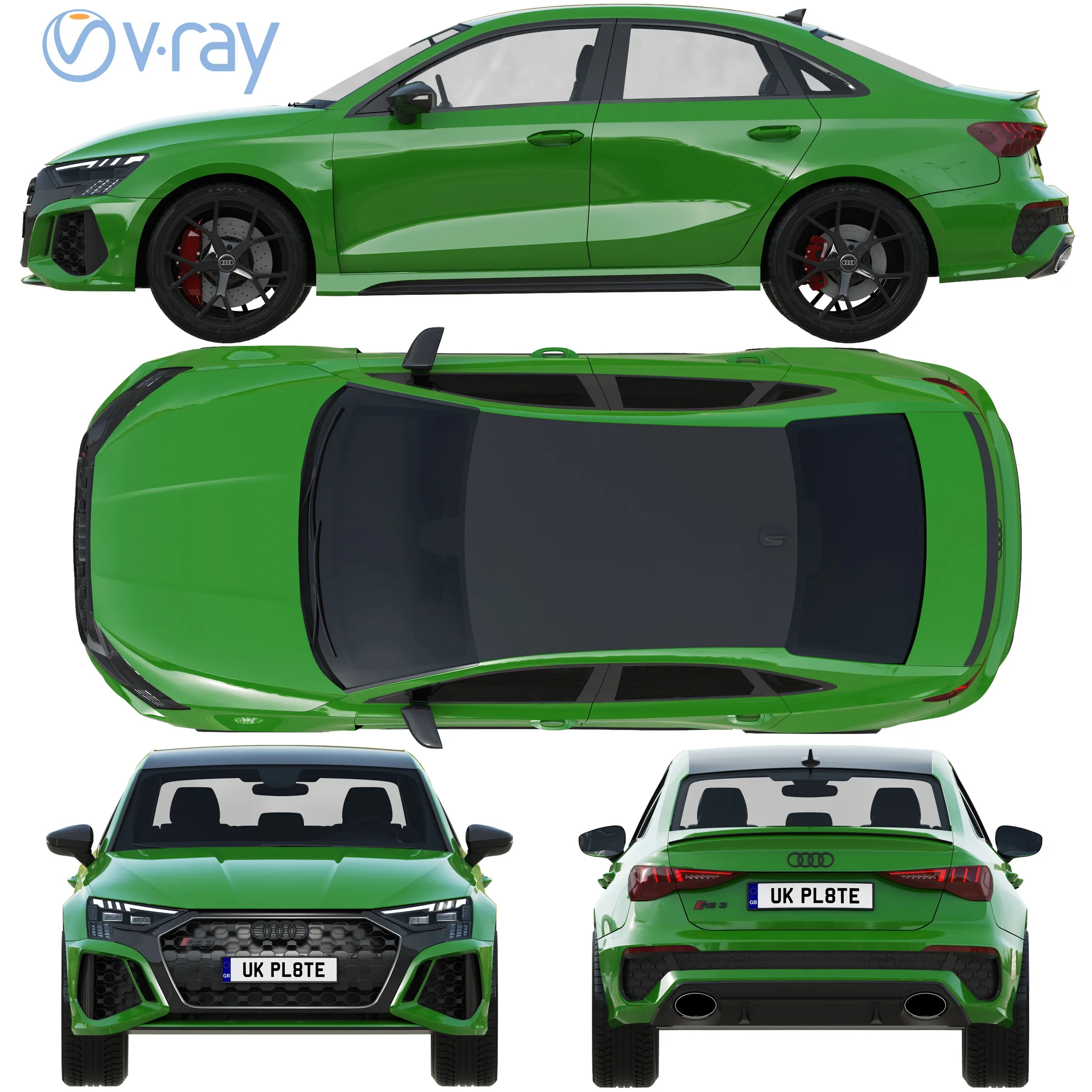 Audi RS 3, 3D model preview 30