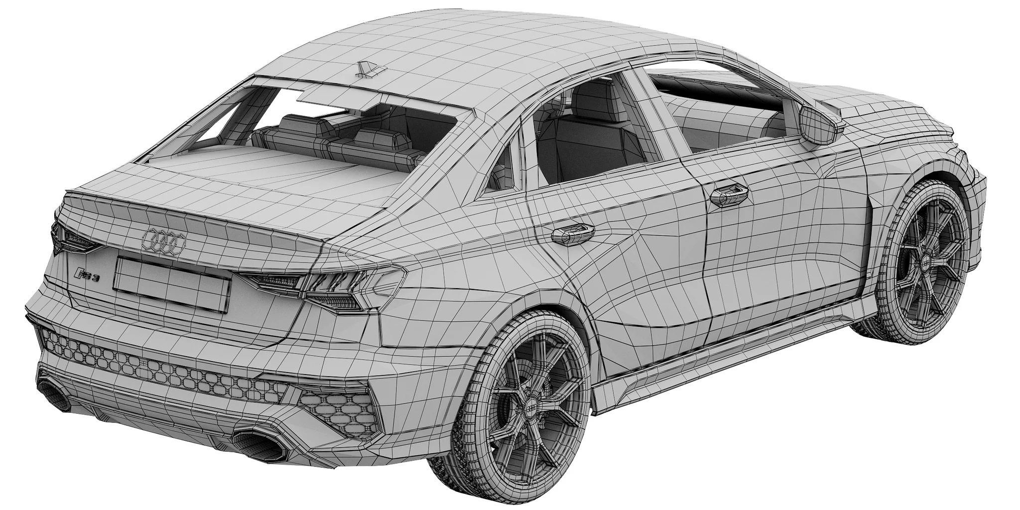 Audi RS 3, 3D model preview 36