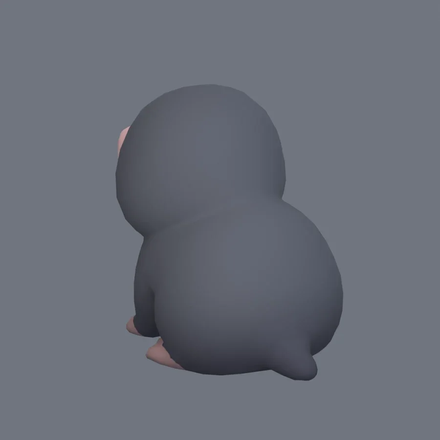 Stylized Animal Mole, 3D model preview 6