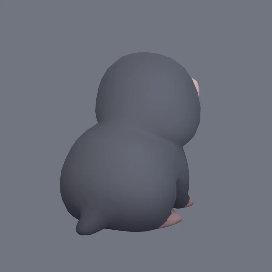 Stylized Animal Mole, 3D model preview 7