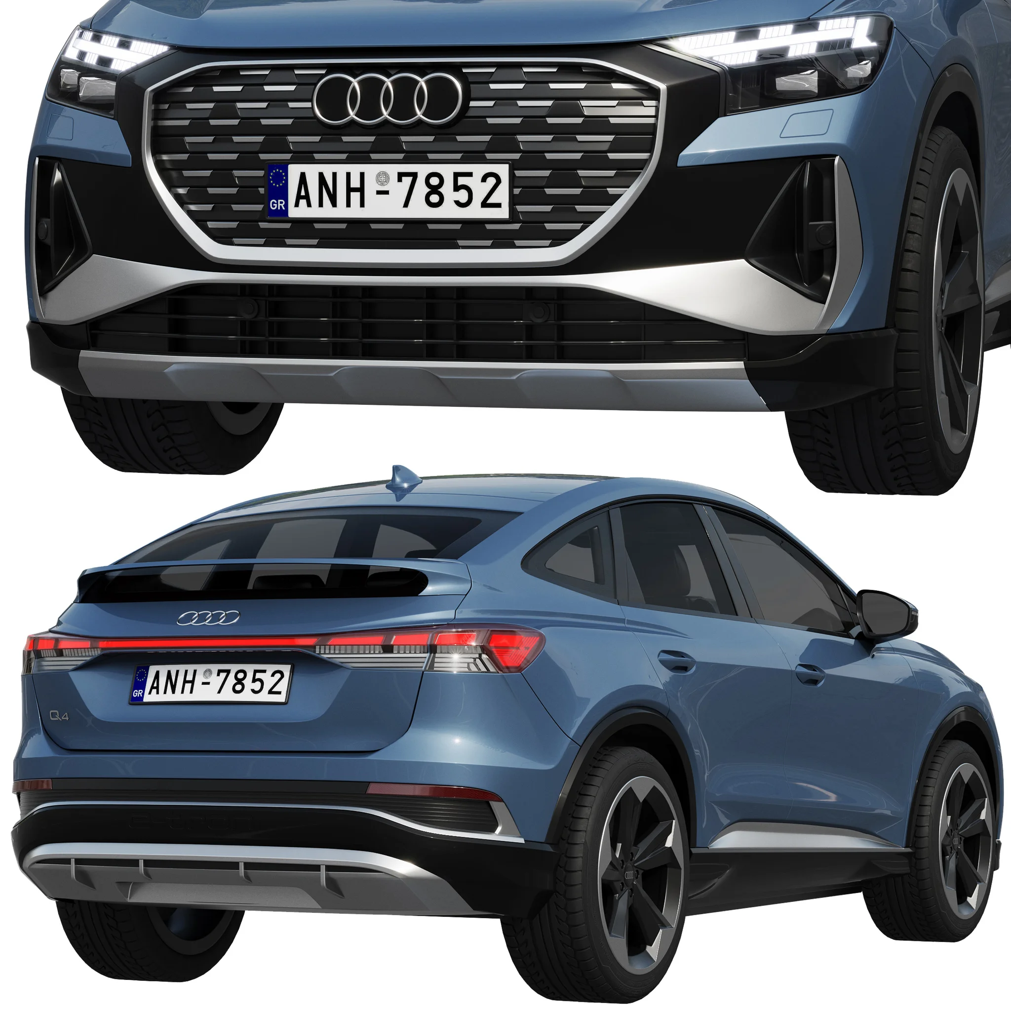 Audi Q4 Sportback E Tron, 3D model preview 3
