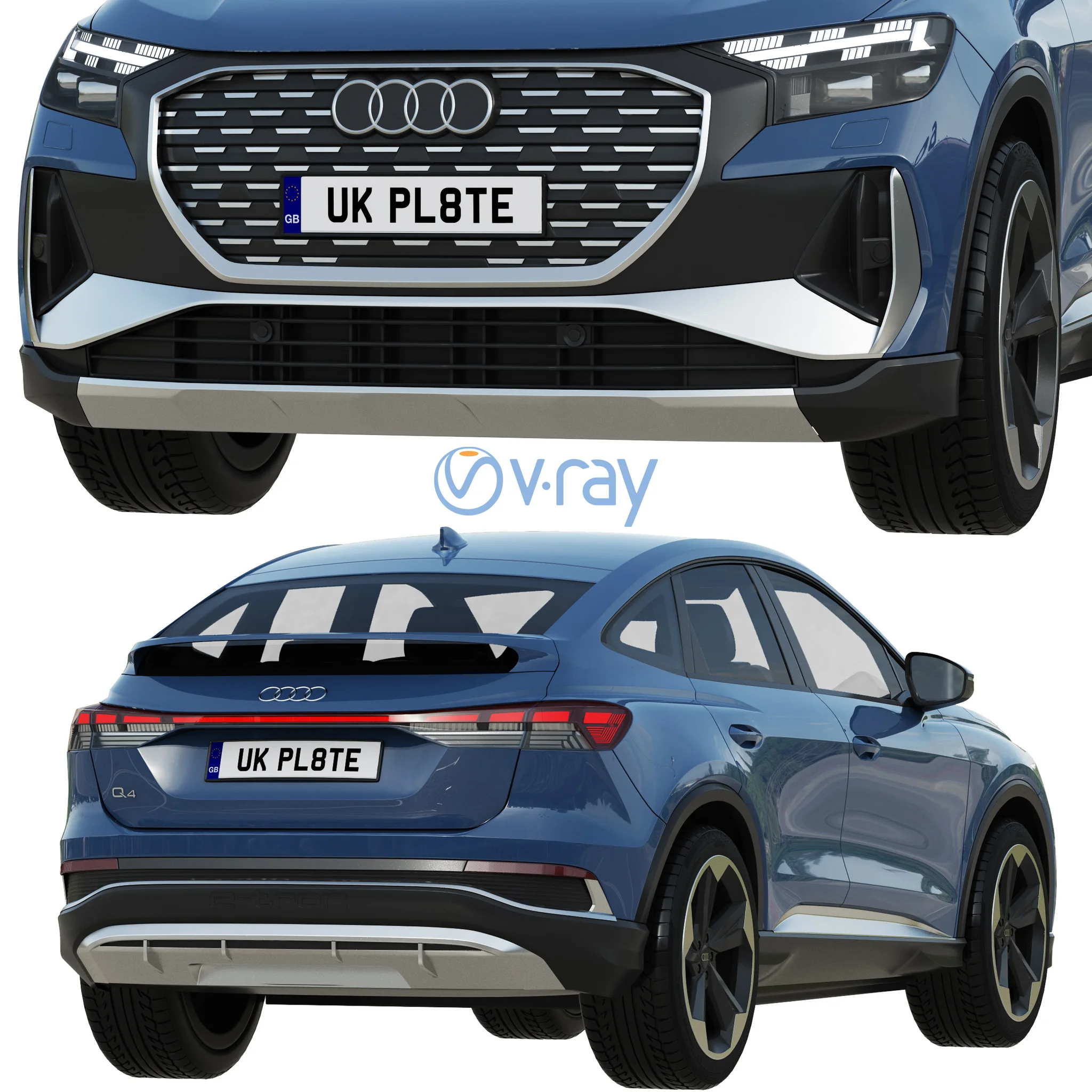 Audi Q4 Sportback E Tron, 3D model preview 5