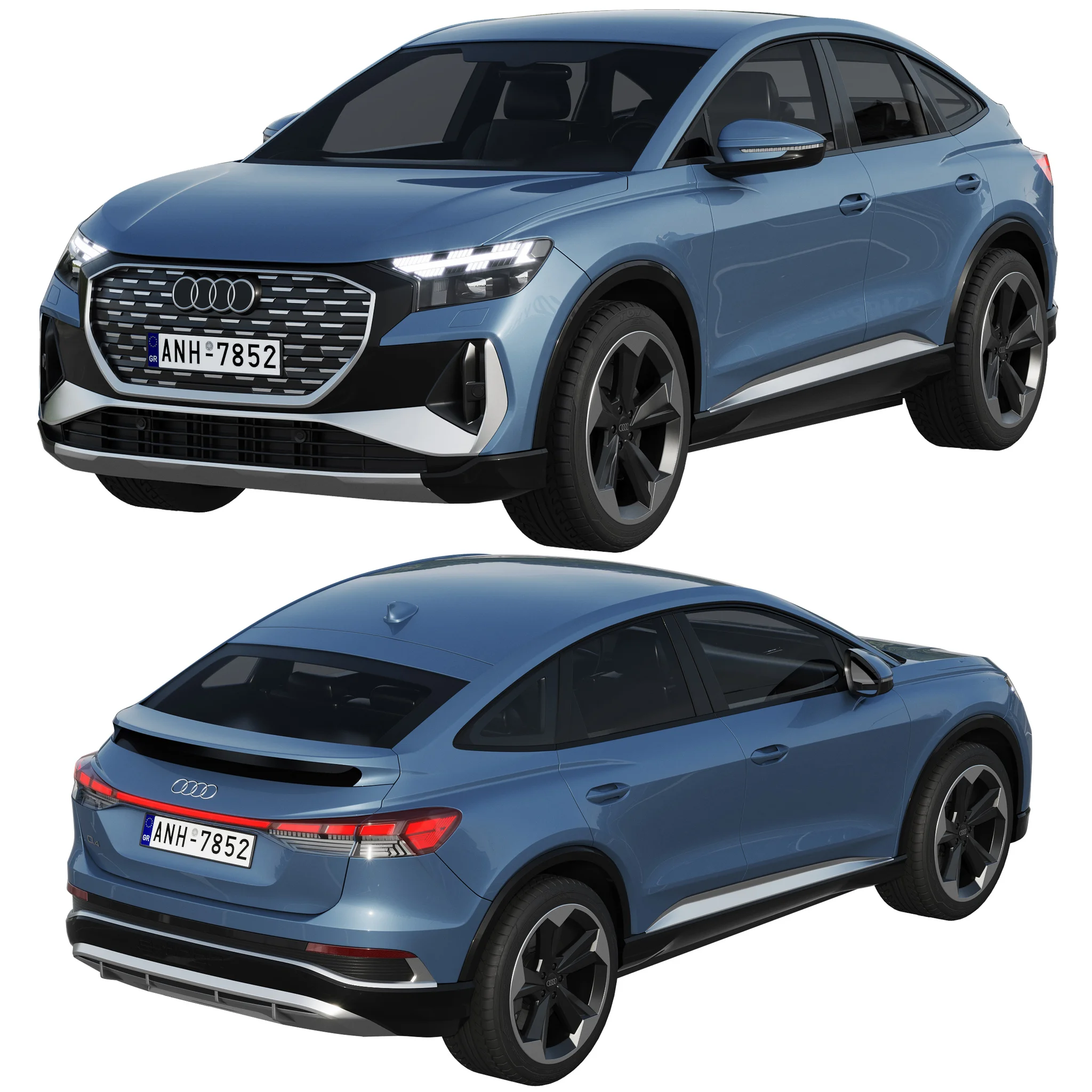 Audi Q4 Sportback E Tron, 3D model preview 7