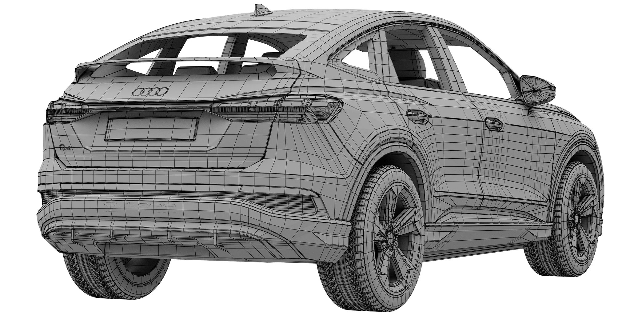 Audi Q4 Sportback E Tron, 3D model preview 8