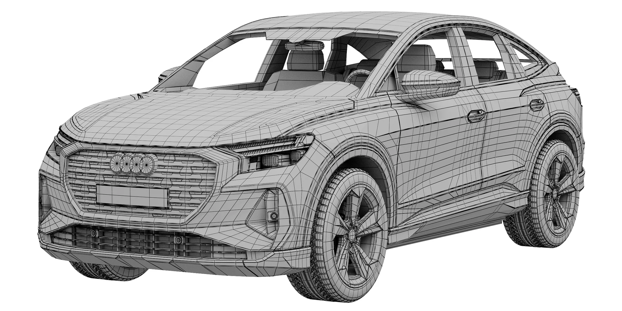 Audi Q4 Sportback E Tron, 3D model preview 12