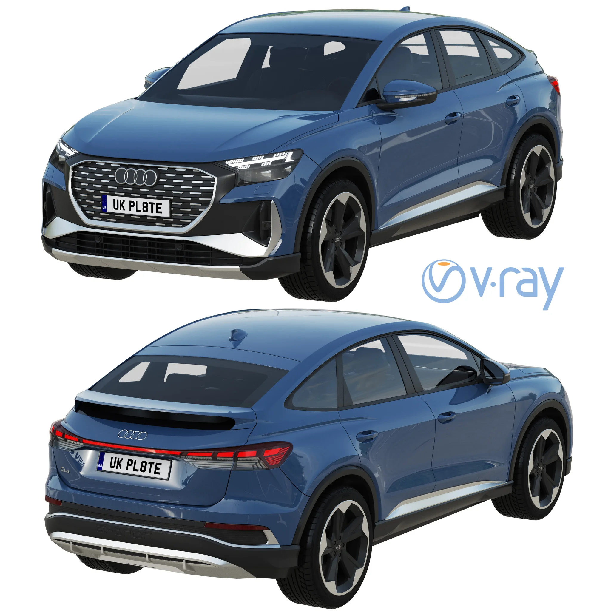 Audi Q4 Sportback E Tron, 3D model preview 14