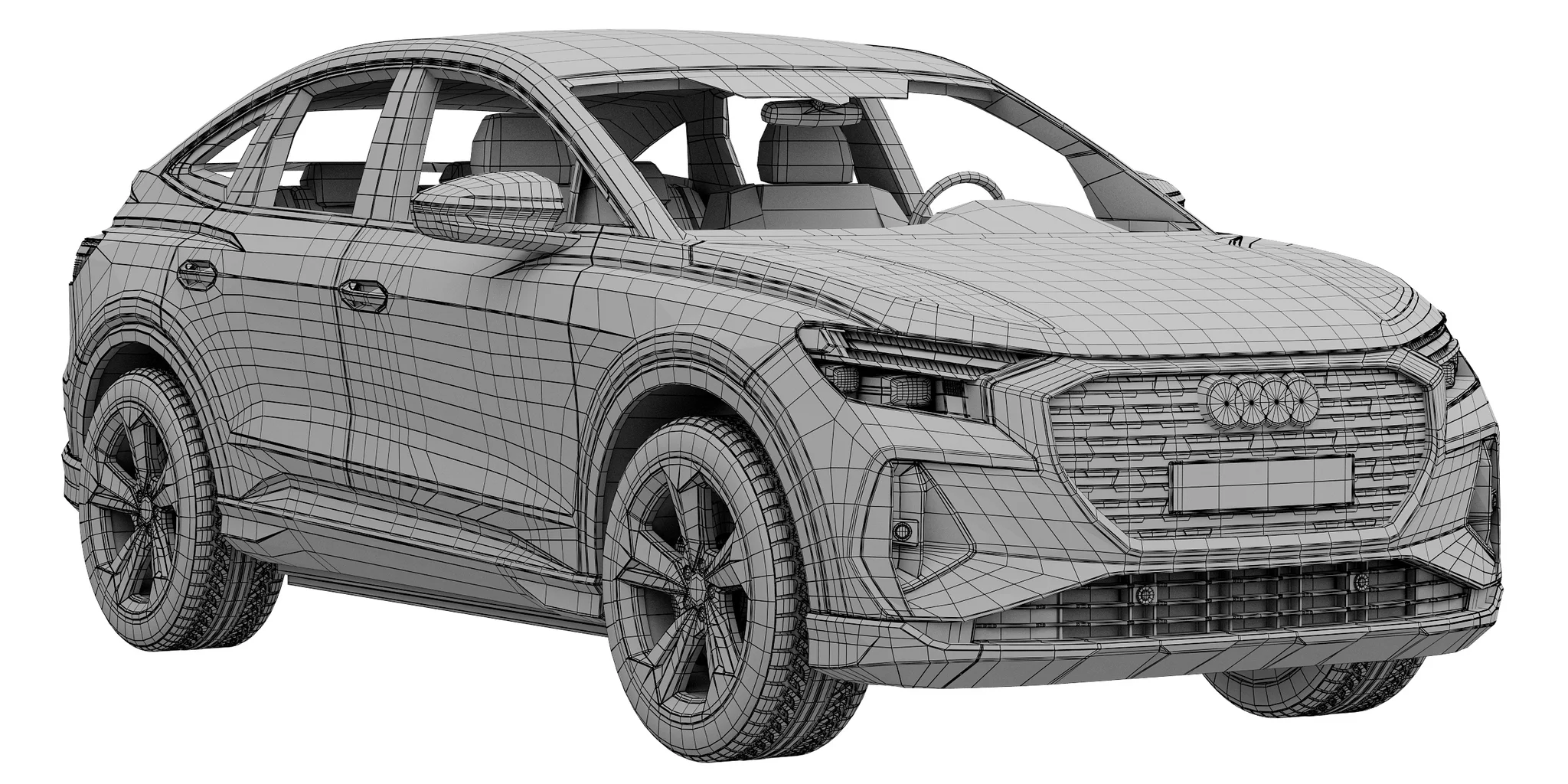 Audi Q4 Sportback E Tron, 3D model preview 17