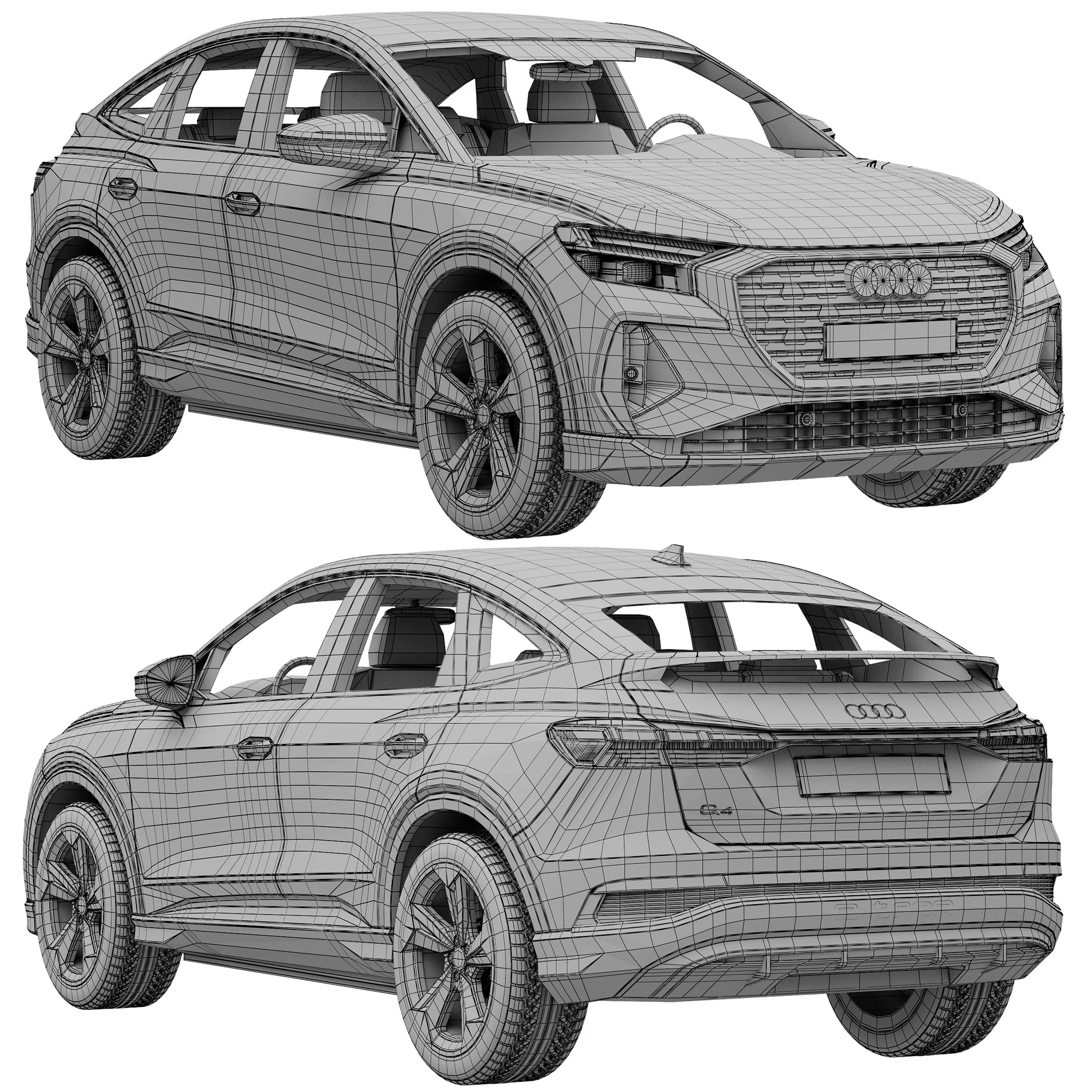 Audi Q4 Sportback E Tron, 3D model preview 18