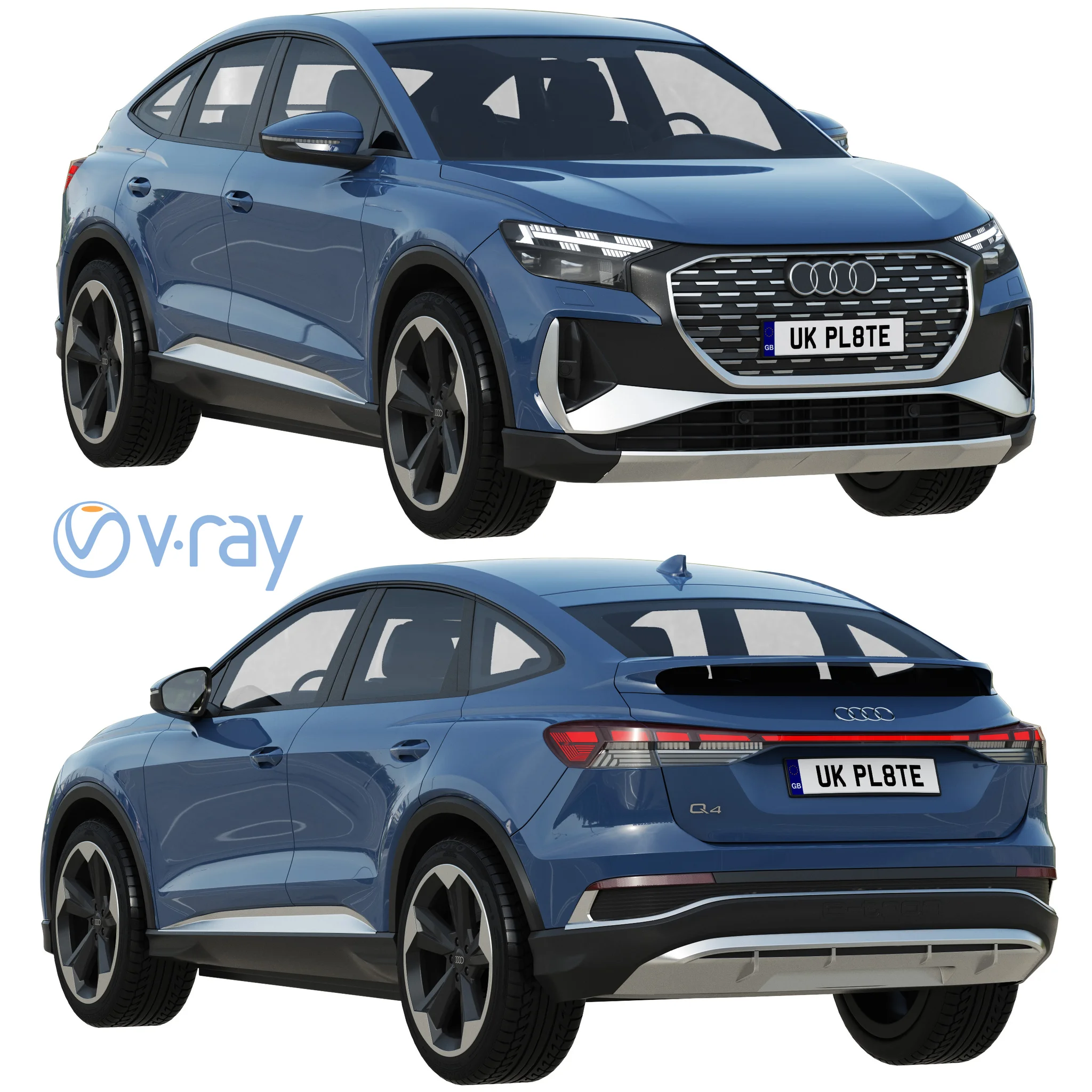 Audi Q4 Sportback E Tron, 3D model preview 20