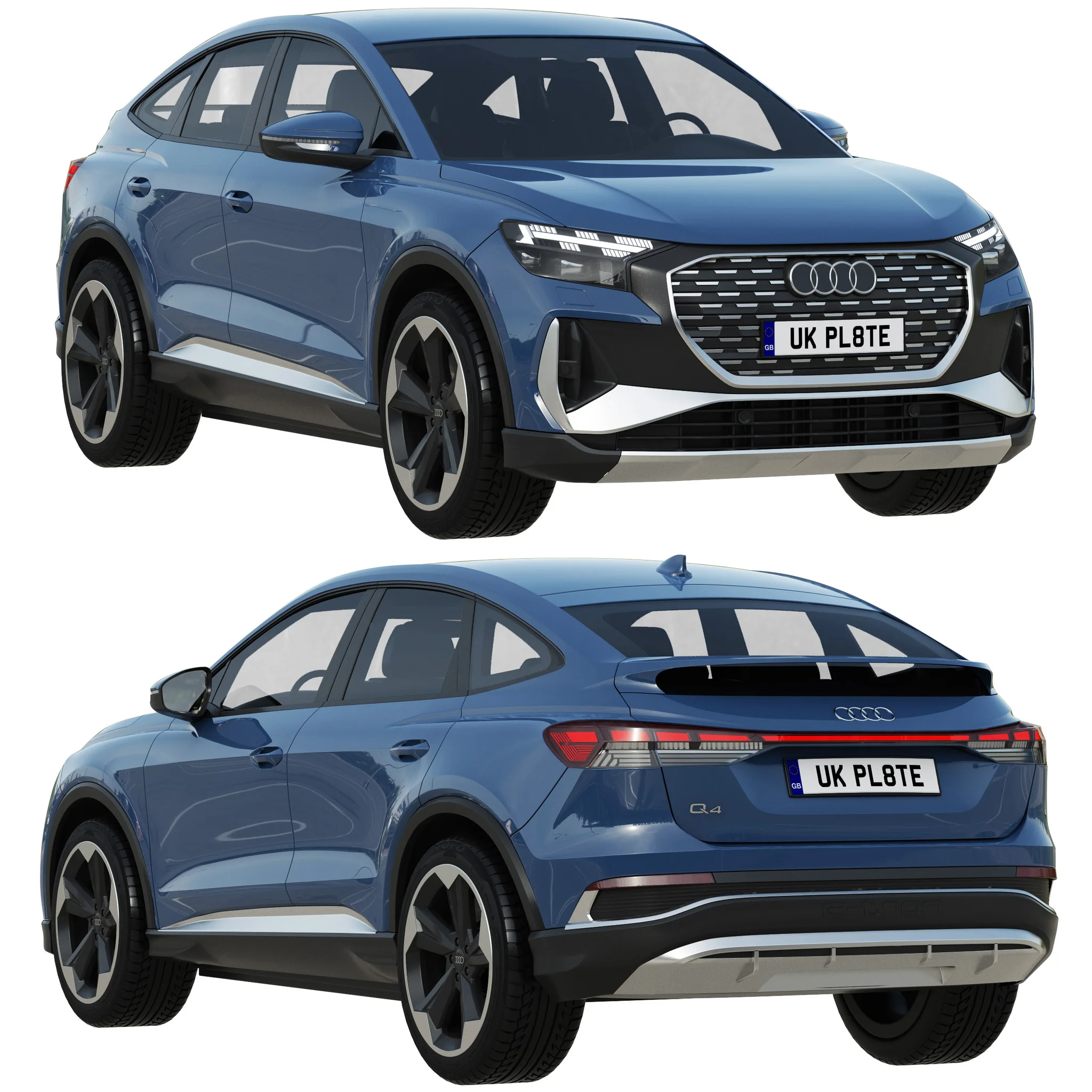 Audi Q4 Sportback E Tron, 3D model preview 21
