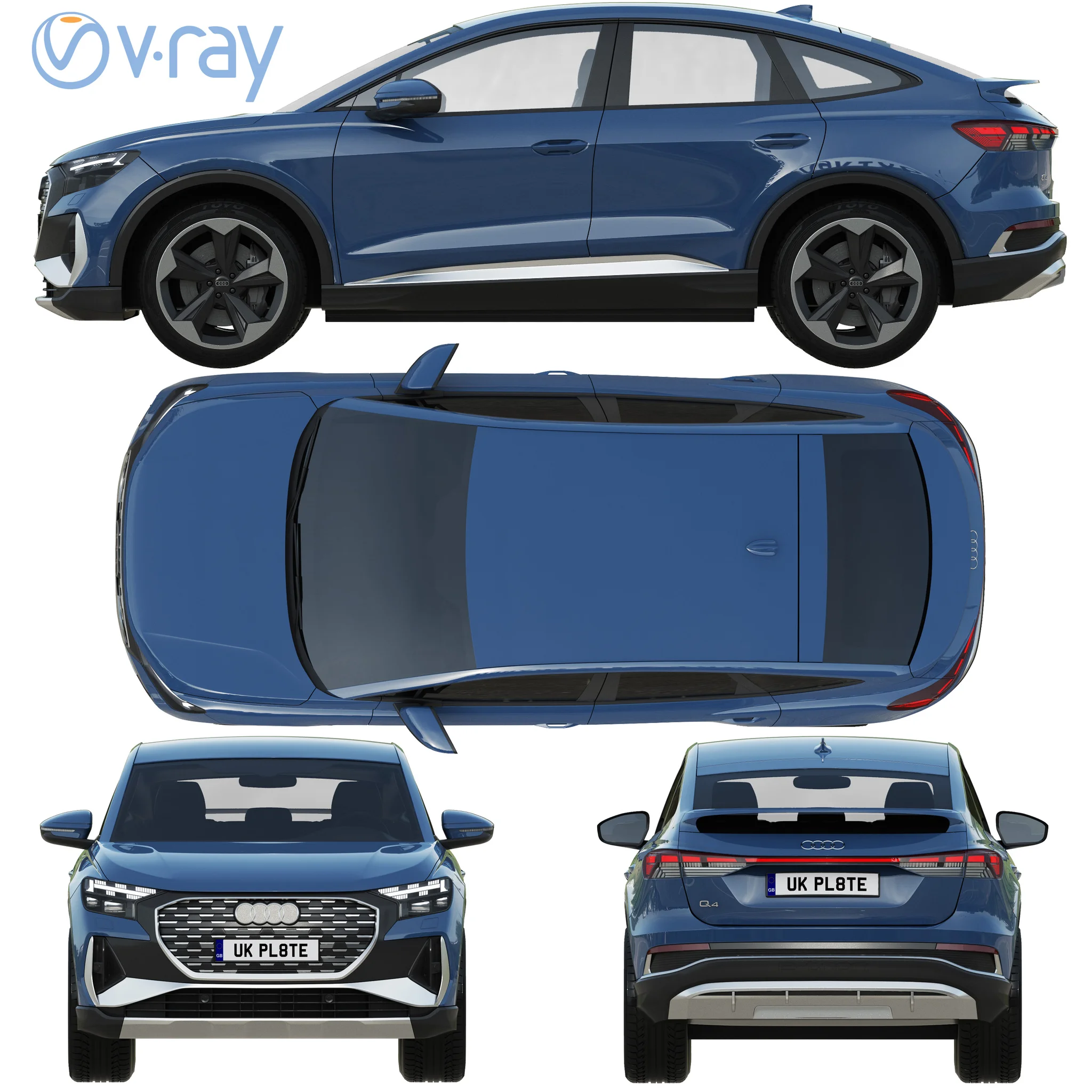 Audi Q4 Sportback E Tron, 3D model preview 30