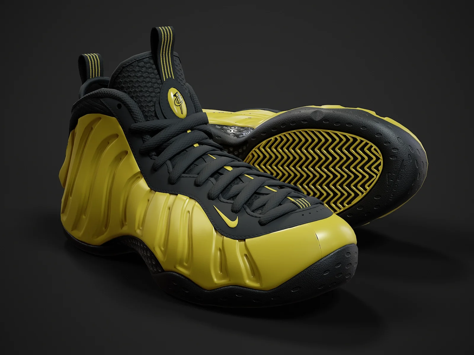 Nike Air Foamposite-2, 3D model preview 1