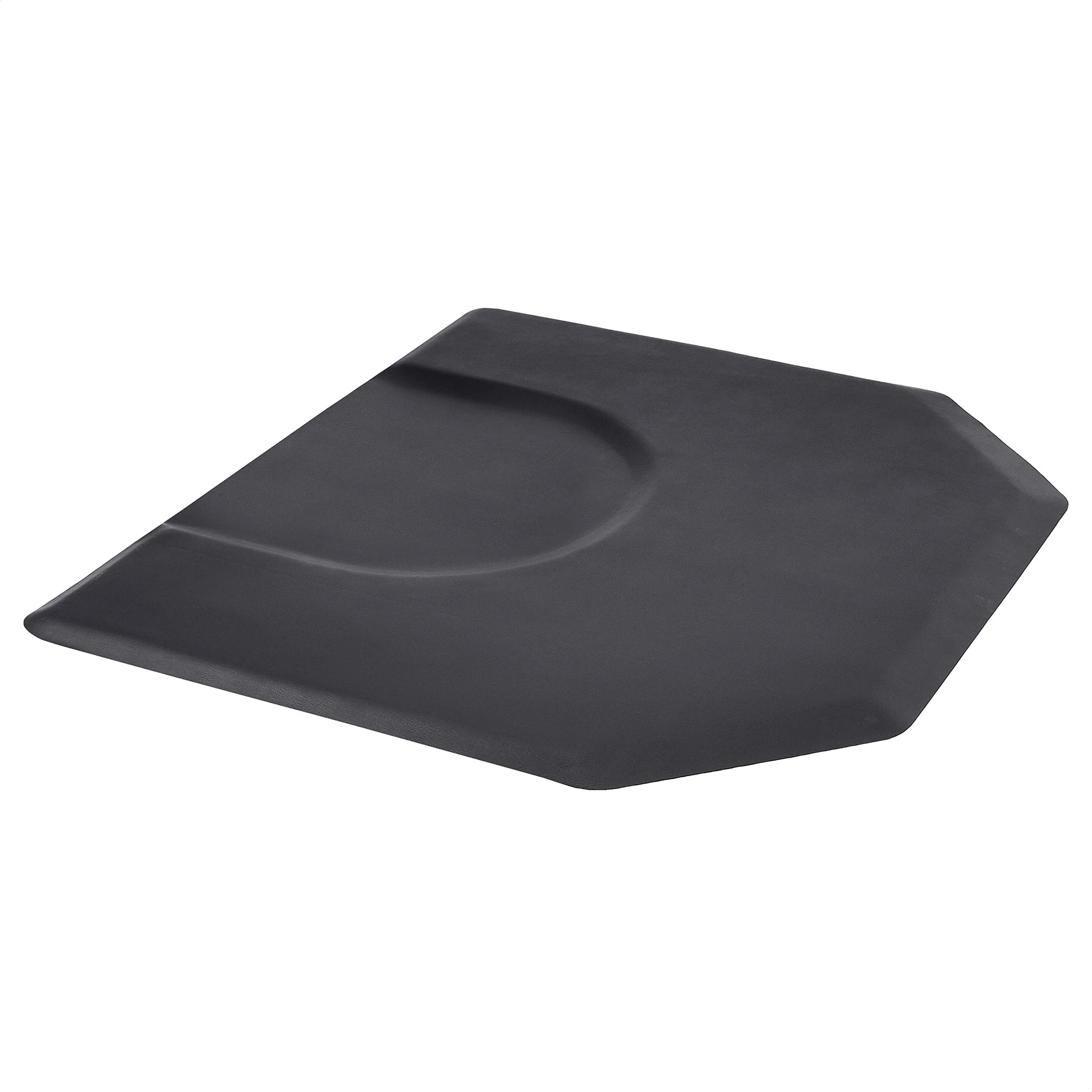 Anti-Fatigue Floor Mat Black Hexagon Salon Barber Shop