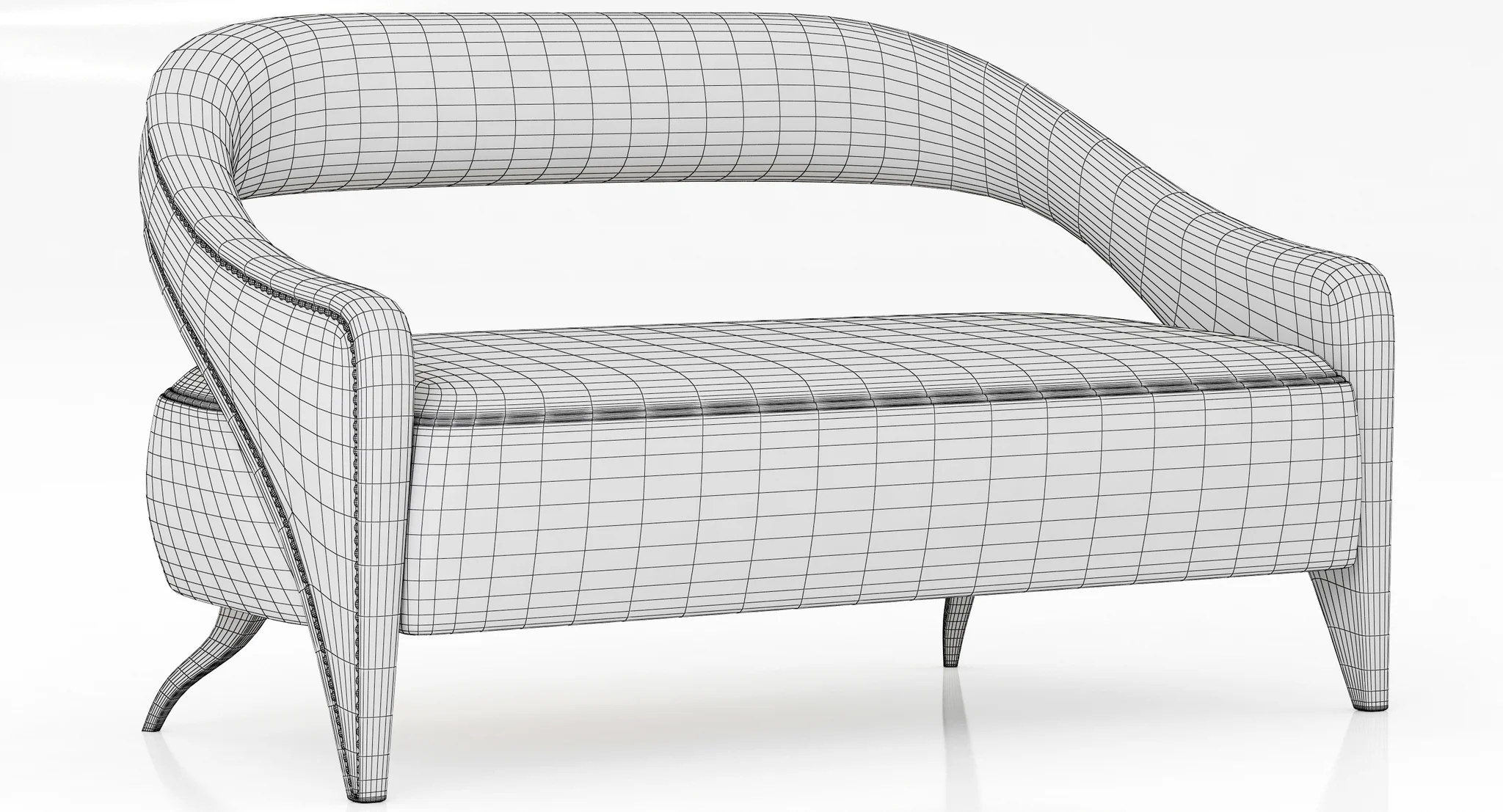 Brabbu Tellus 2 Seat Sofa — 3D model preview 8
