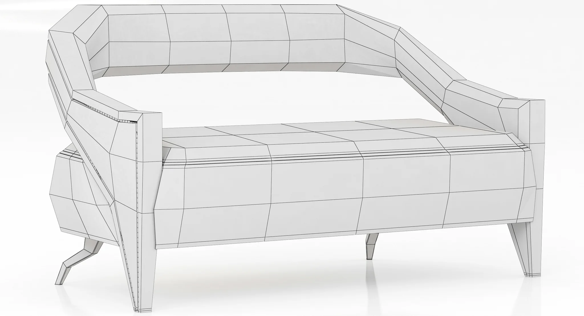 Brabbu Tellus 2 Seat Sofa — 3D model preview 9