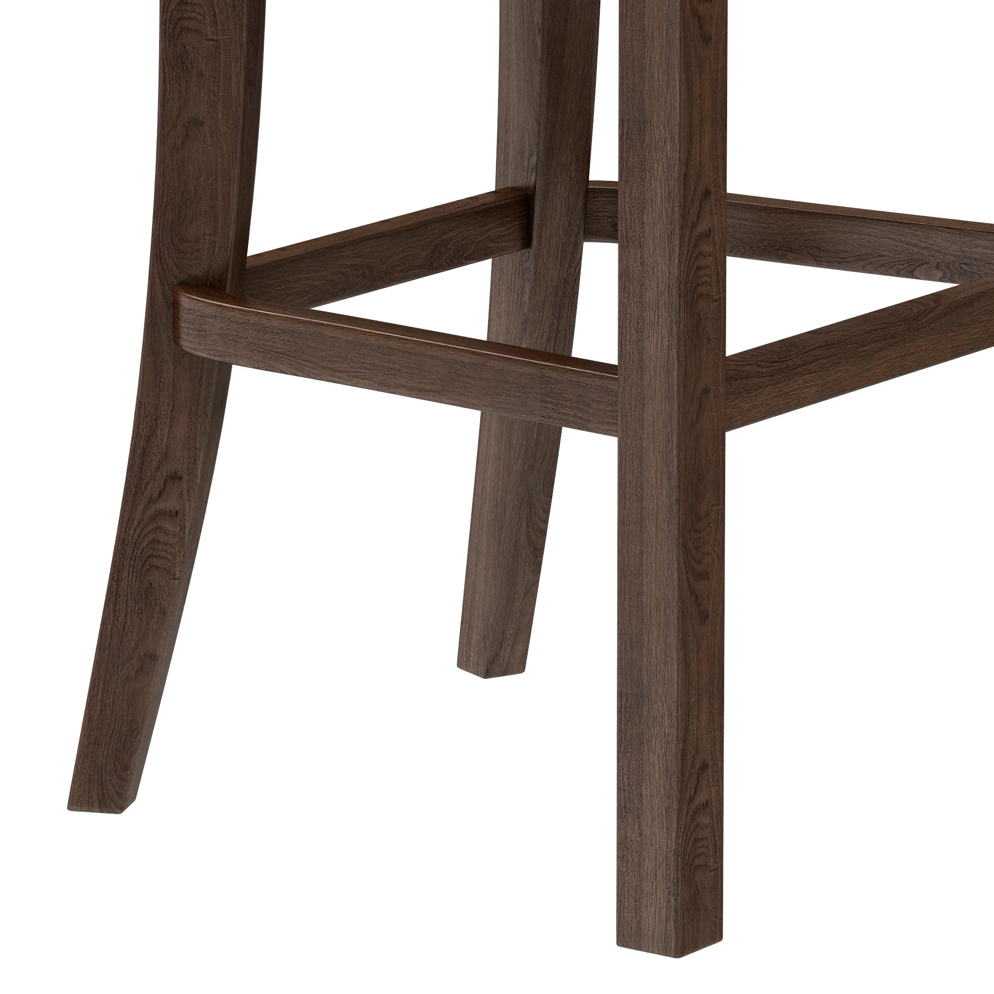 Restoration Hardware Professor'S Leather Stool With Nailheads — 3D model preview 6