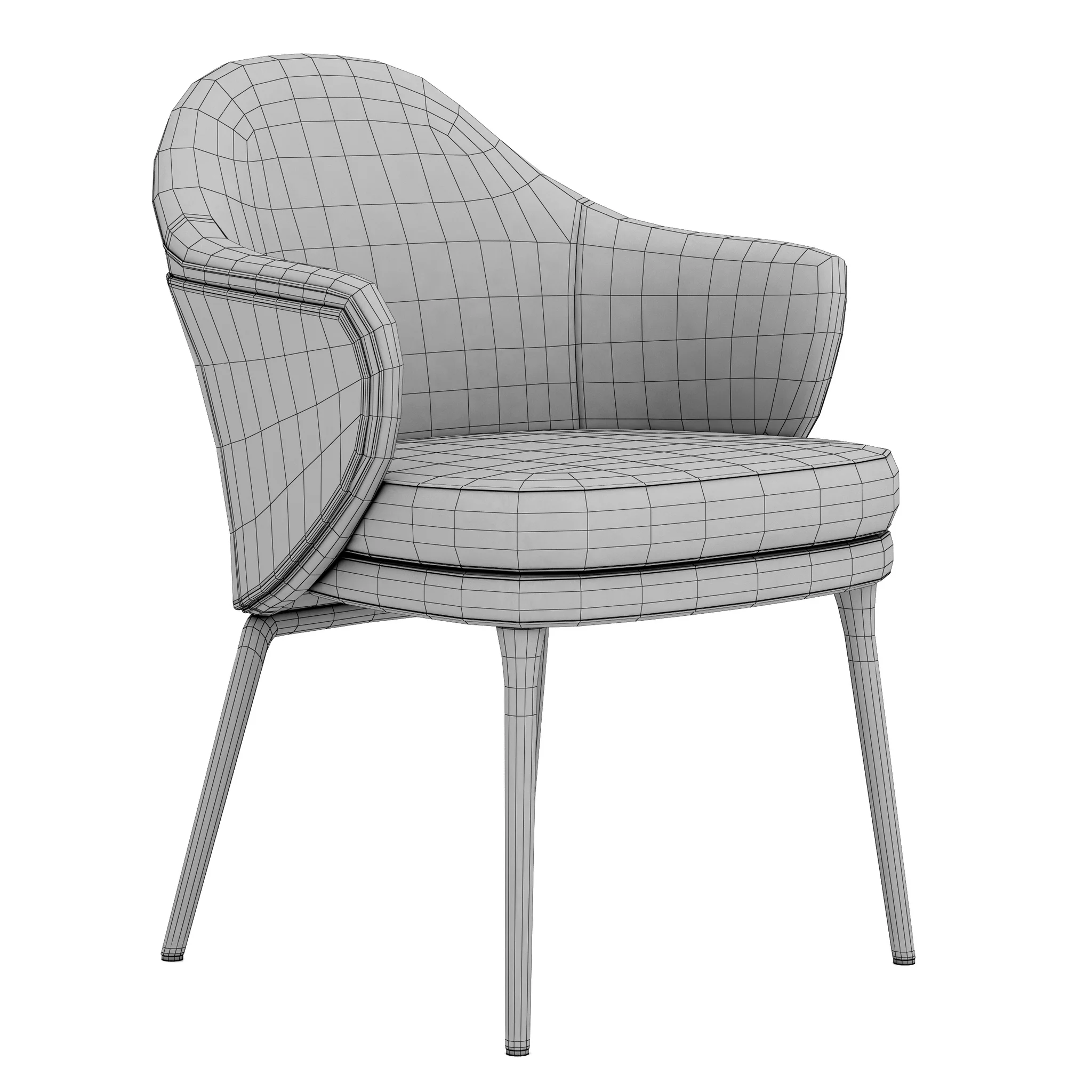 Minotti Angie Chair — 3D model preview 7