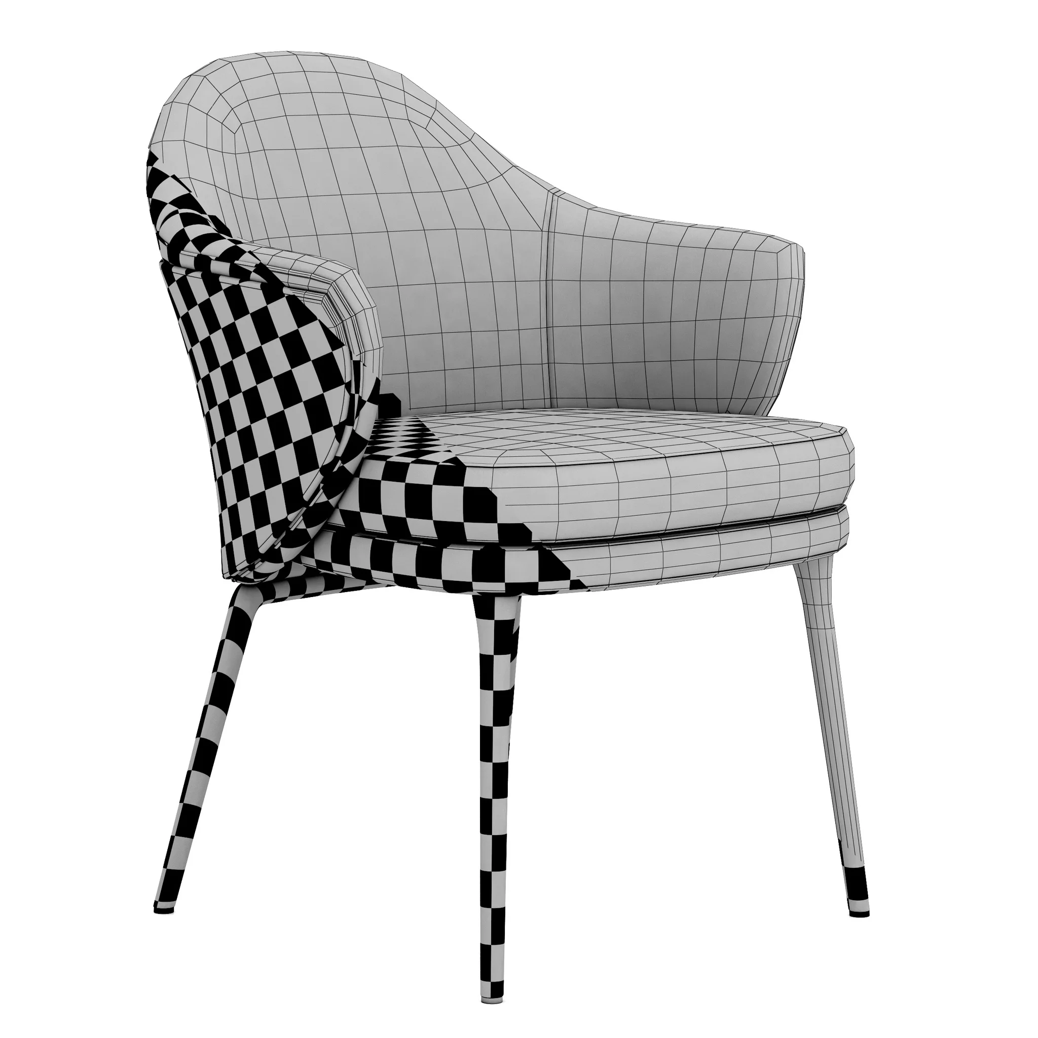 Minotti Angie Chair — 3D model preview 8