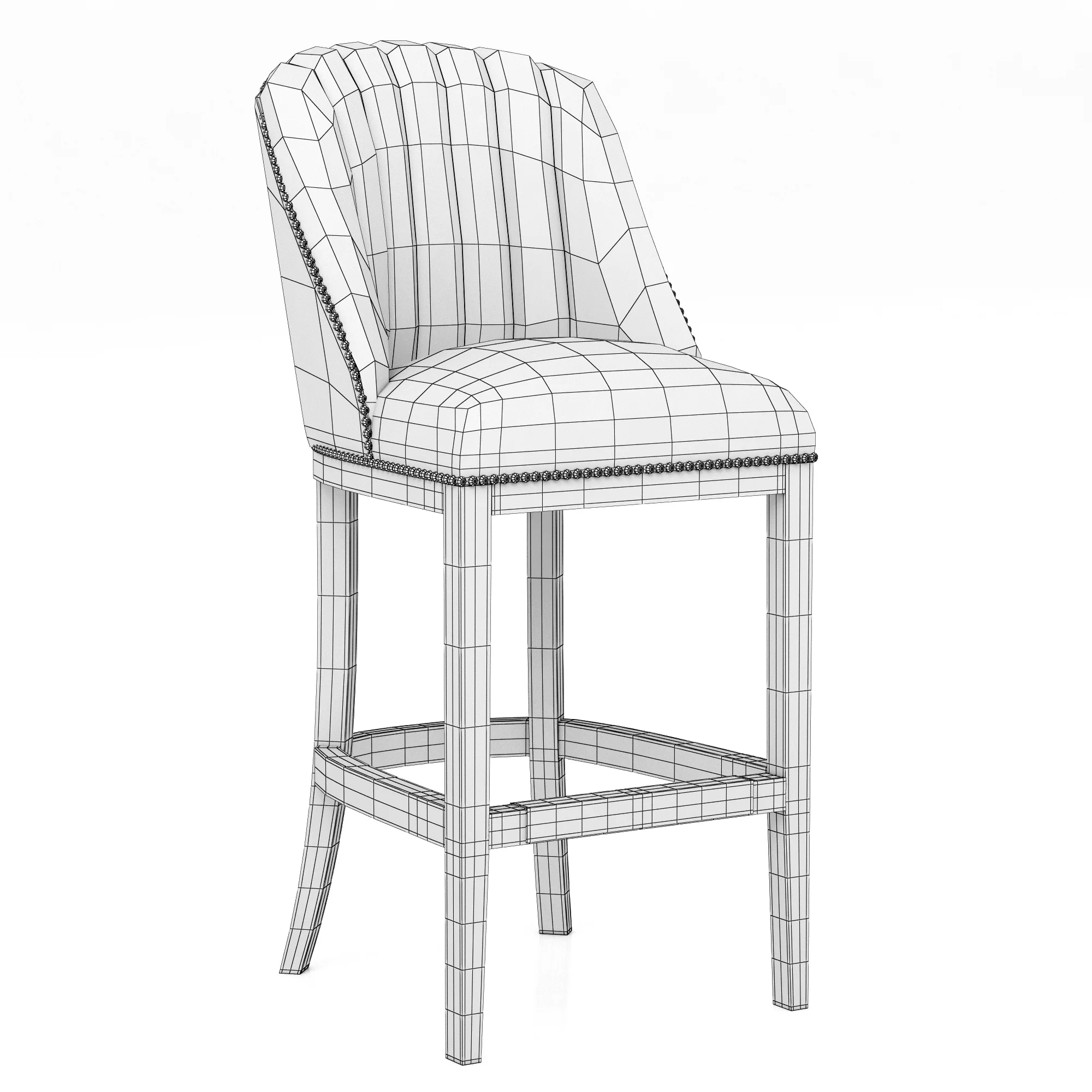 Eichholtz Balmore Bar Stool — 3D model preview 8