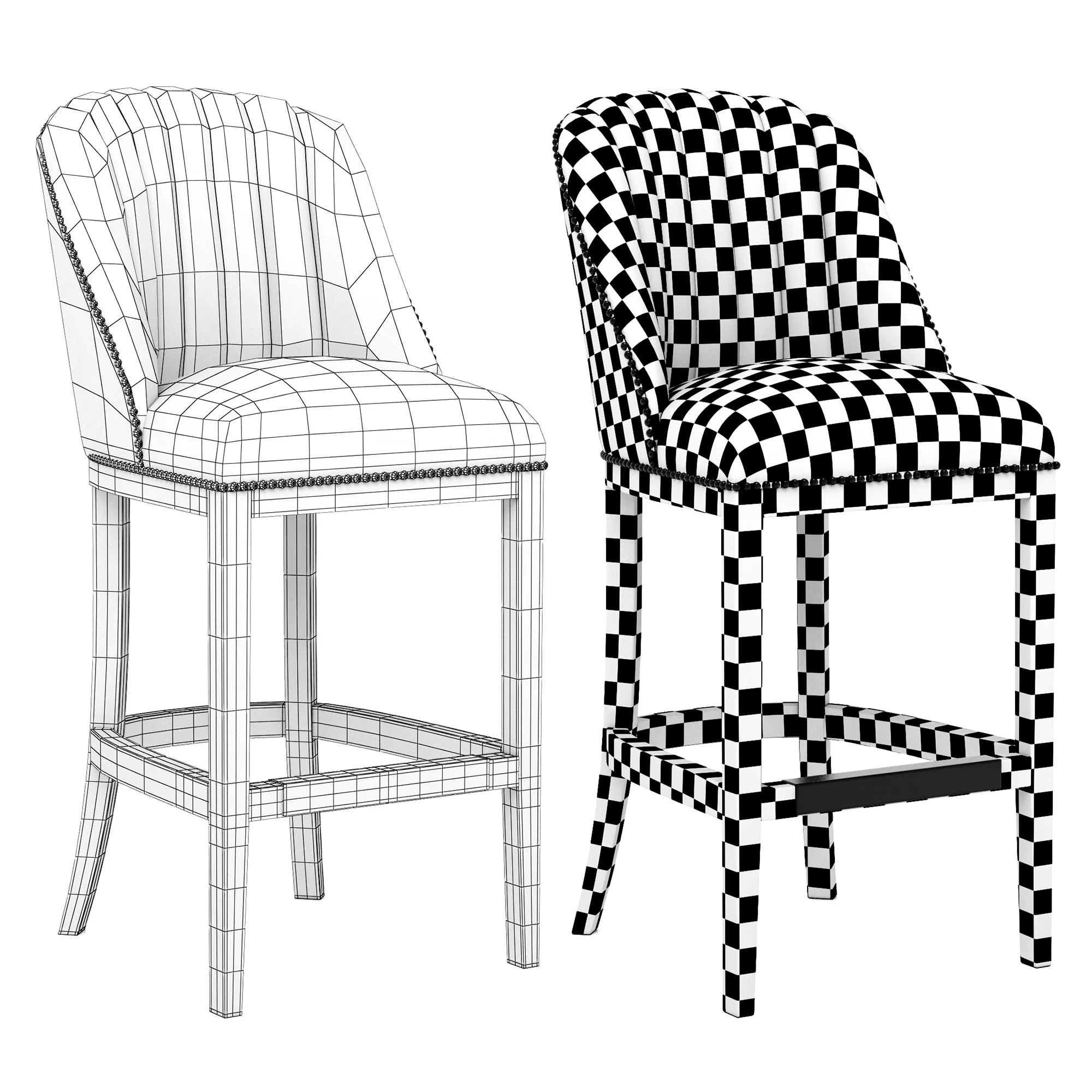 Eichholtz Balmore Bar Stool — 3D model preview 9