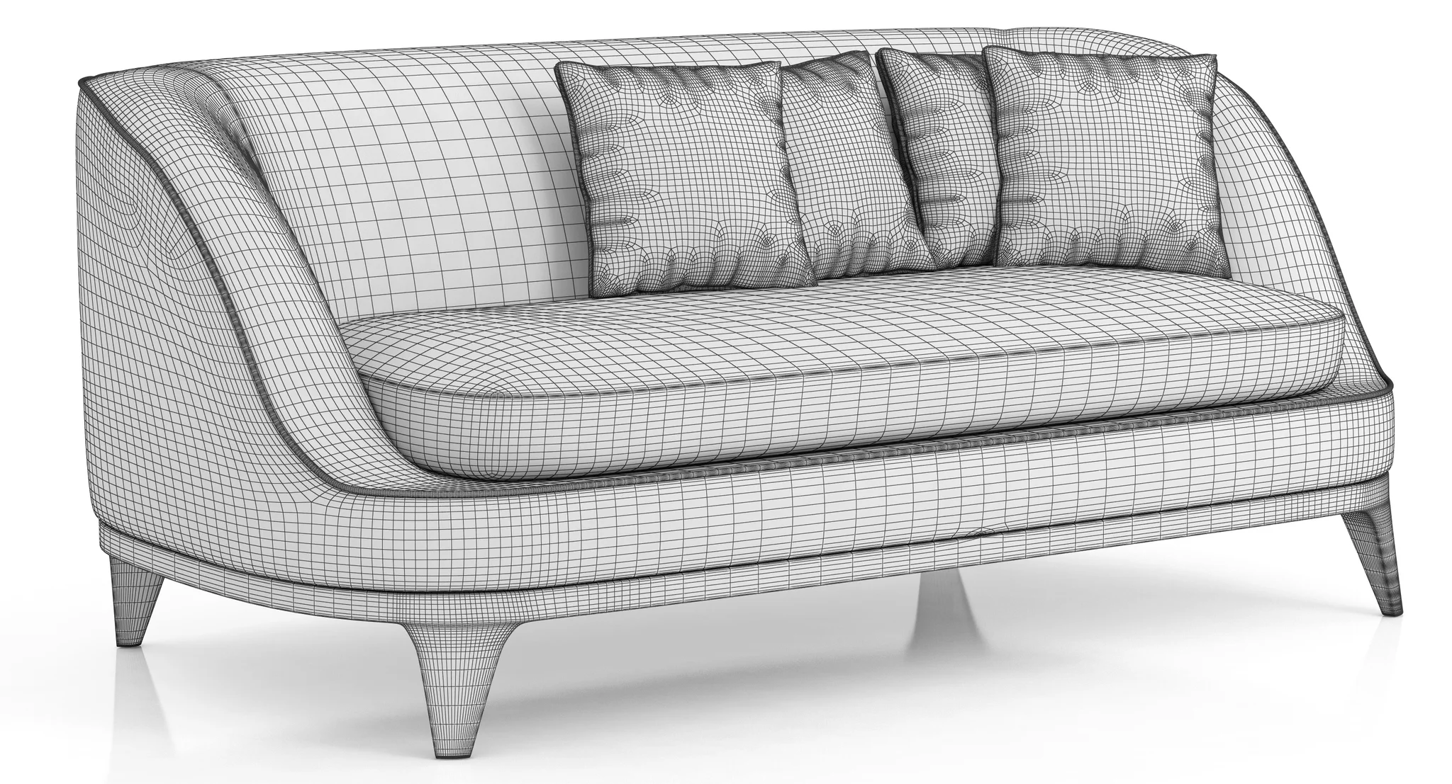 Flexform Dragonfly Sofa — 3D model preview 8
