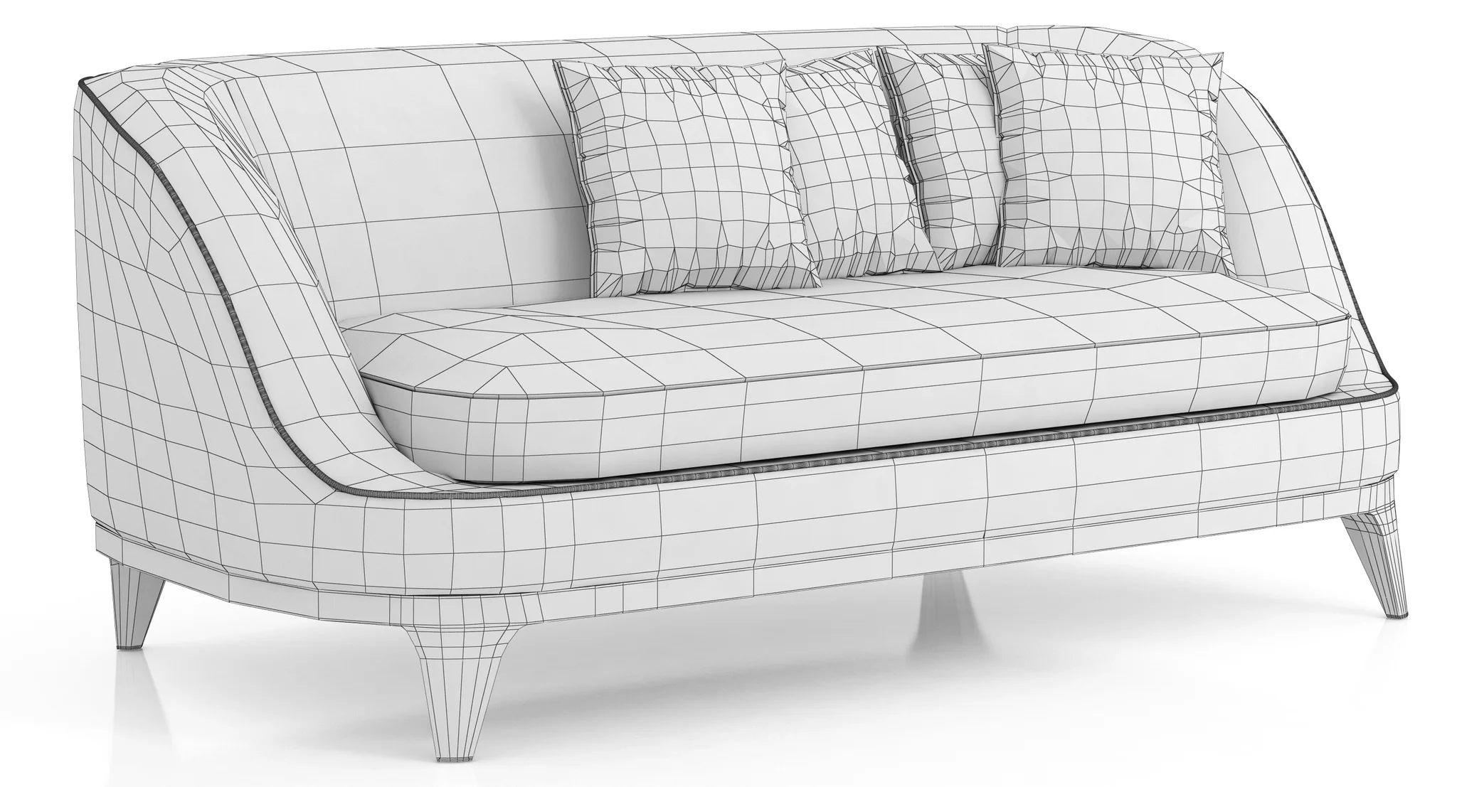 Flexform Dragonfly Sofa — 3D model preview 9
