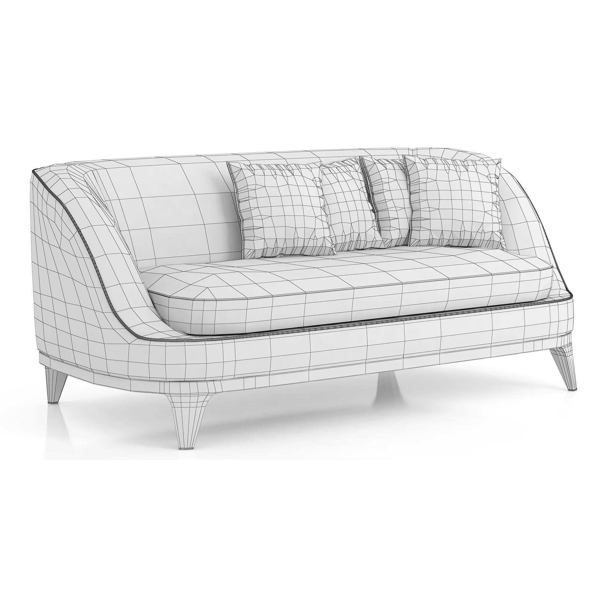 Flexform Dragonfly Sofa — 3D model preview 10