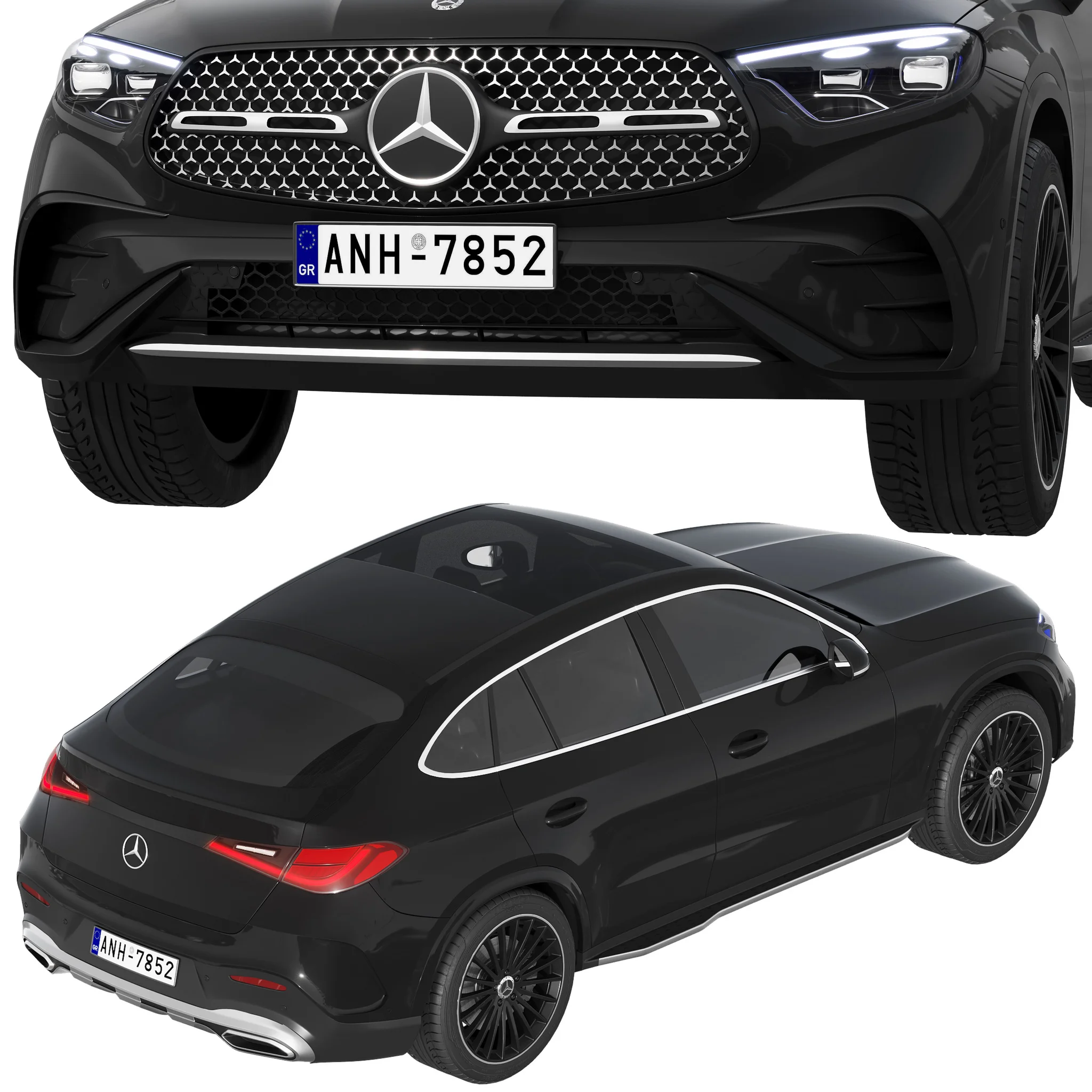 Mercedes Benz GLC Coupe, 3D model preview 3