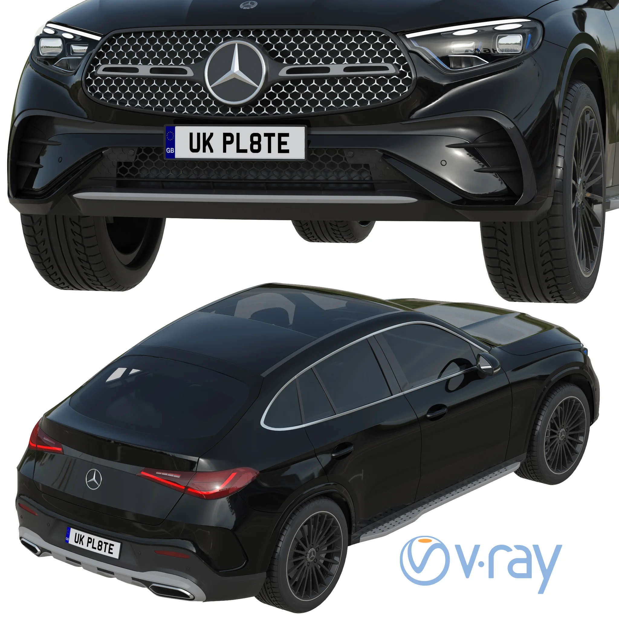 Mercedes Benz GLC Coupe, 3D model preview 5
