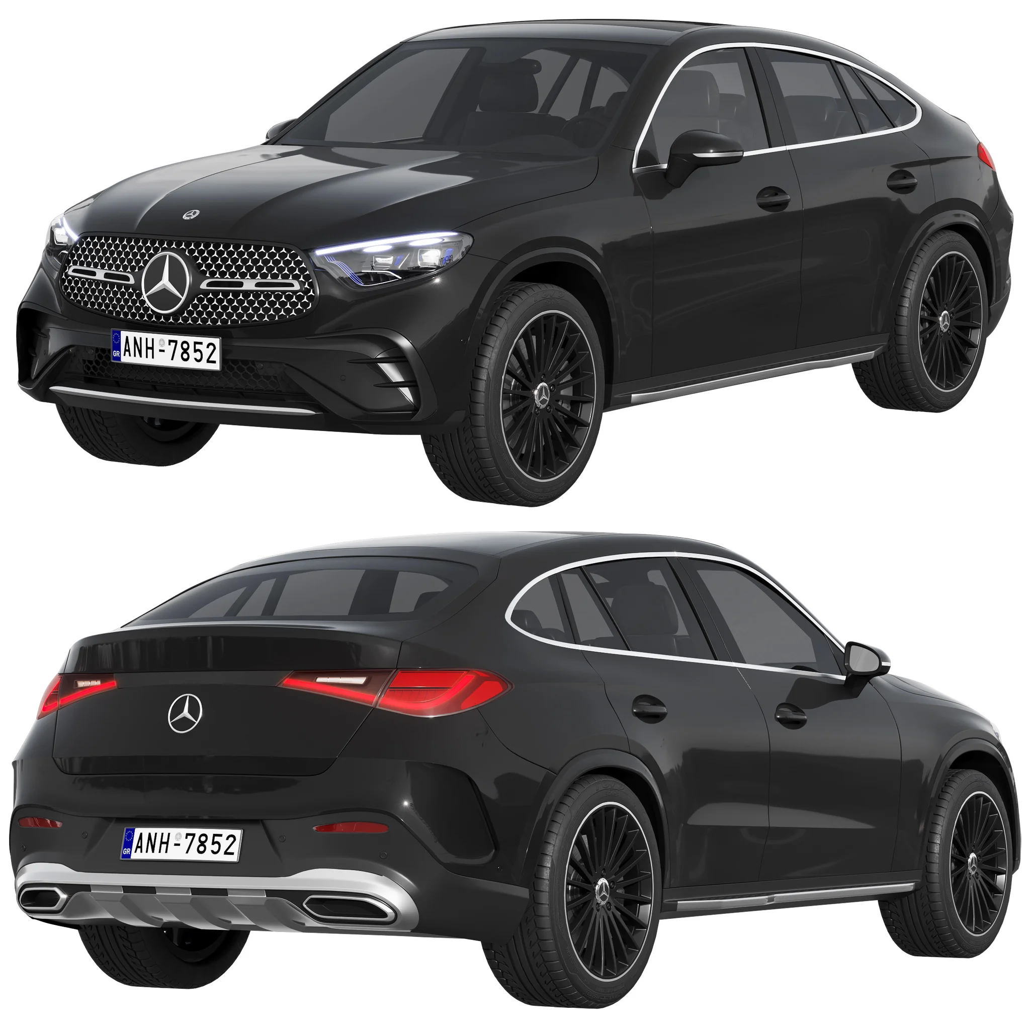 Mercedes Benz GLC Coupe, 3D model preview 7