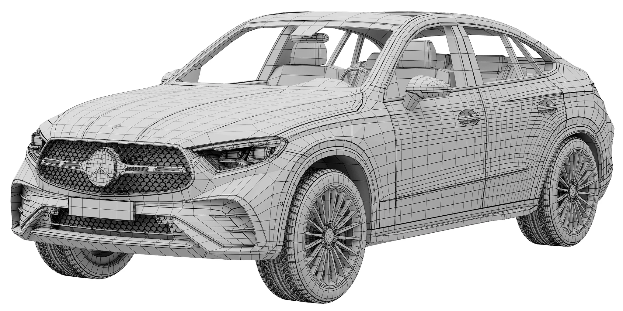 Mercedes Benz GLC Coupe, 3D model preview 12