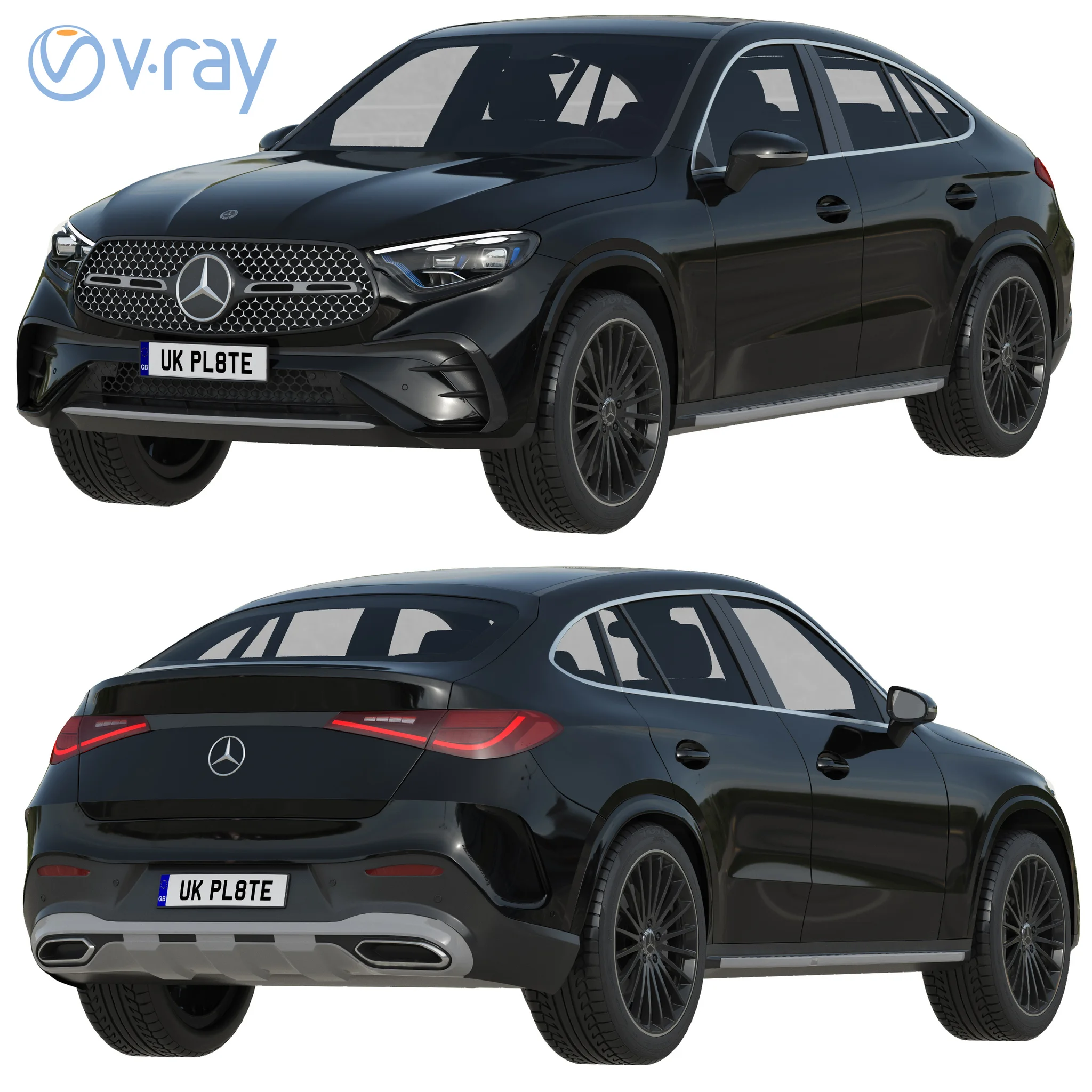 Mercedes Benz GLC Coupe, 3D model preview 14