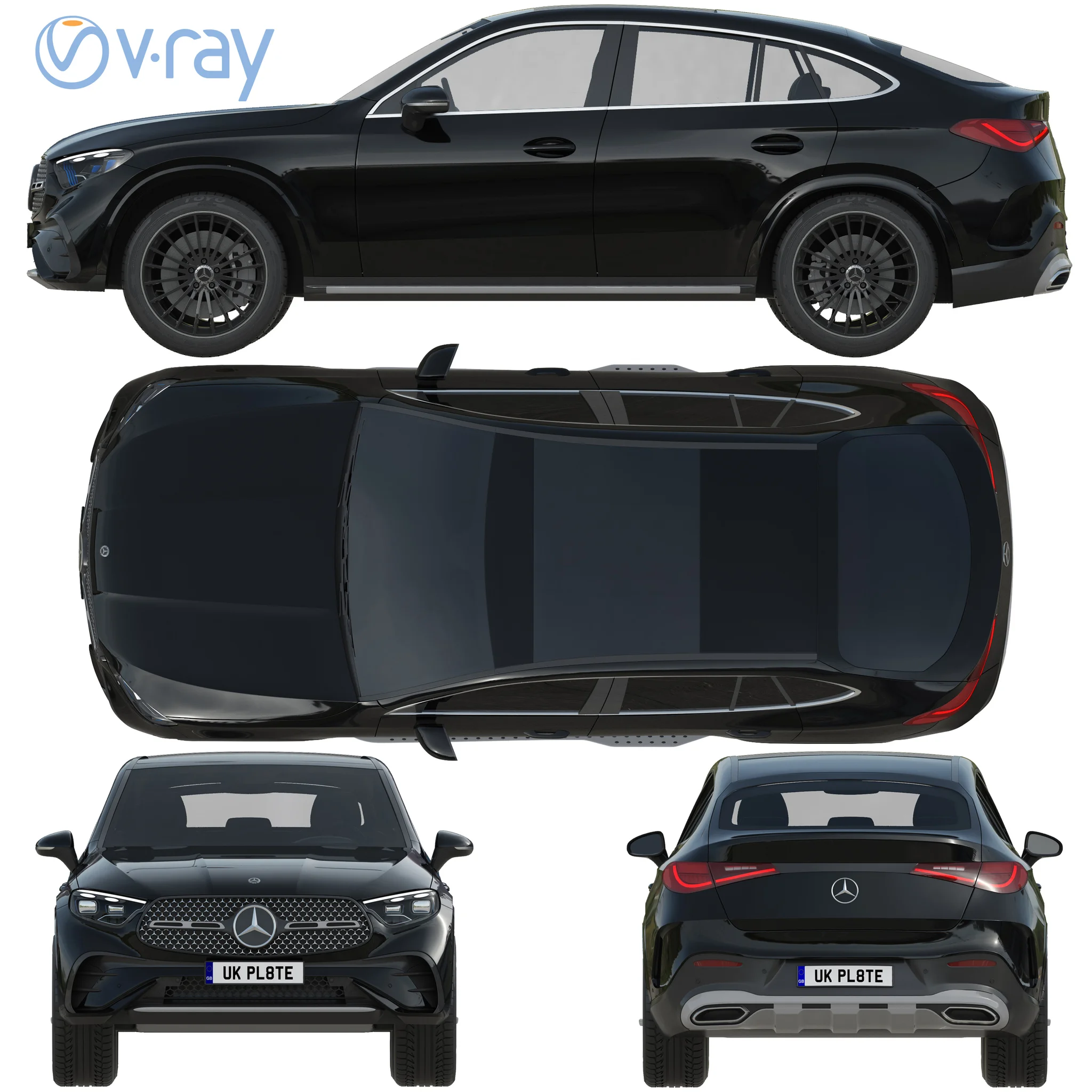 Mercedes Benz GLC Coupe, 3D model preview 30