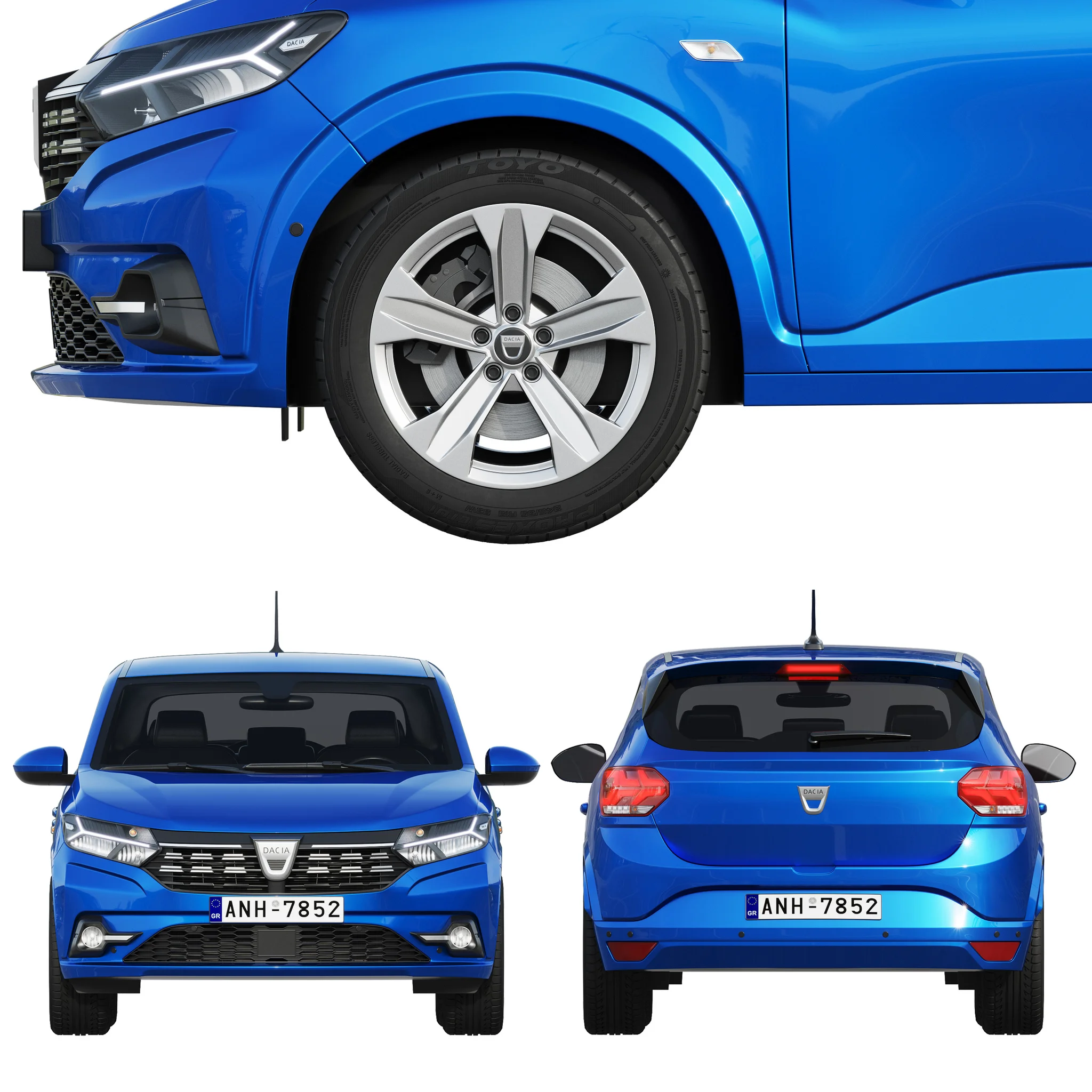 Dacia Sandero, 3D model preview 2
