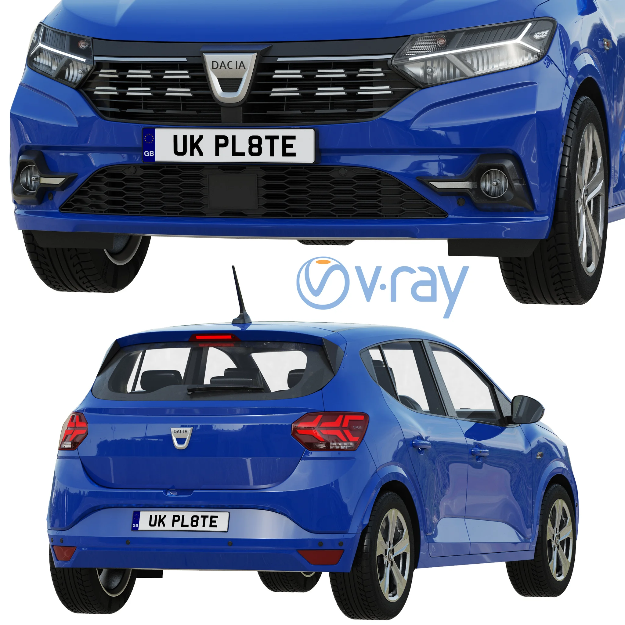 Dacia Sandero, 3D model preview 8