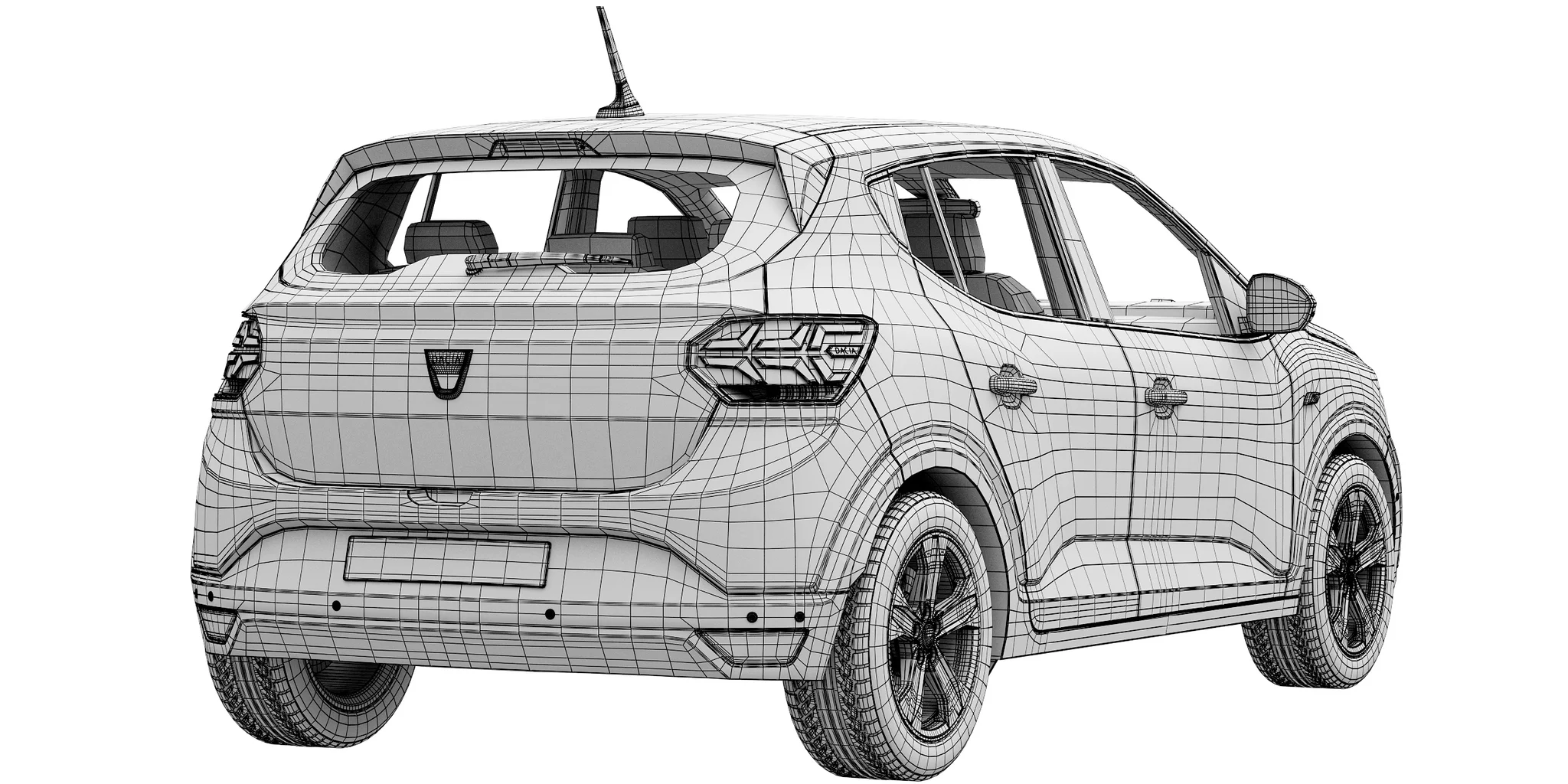 Dacia Sandero, 3D model preview 11