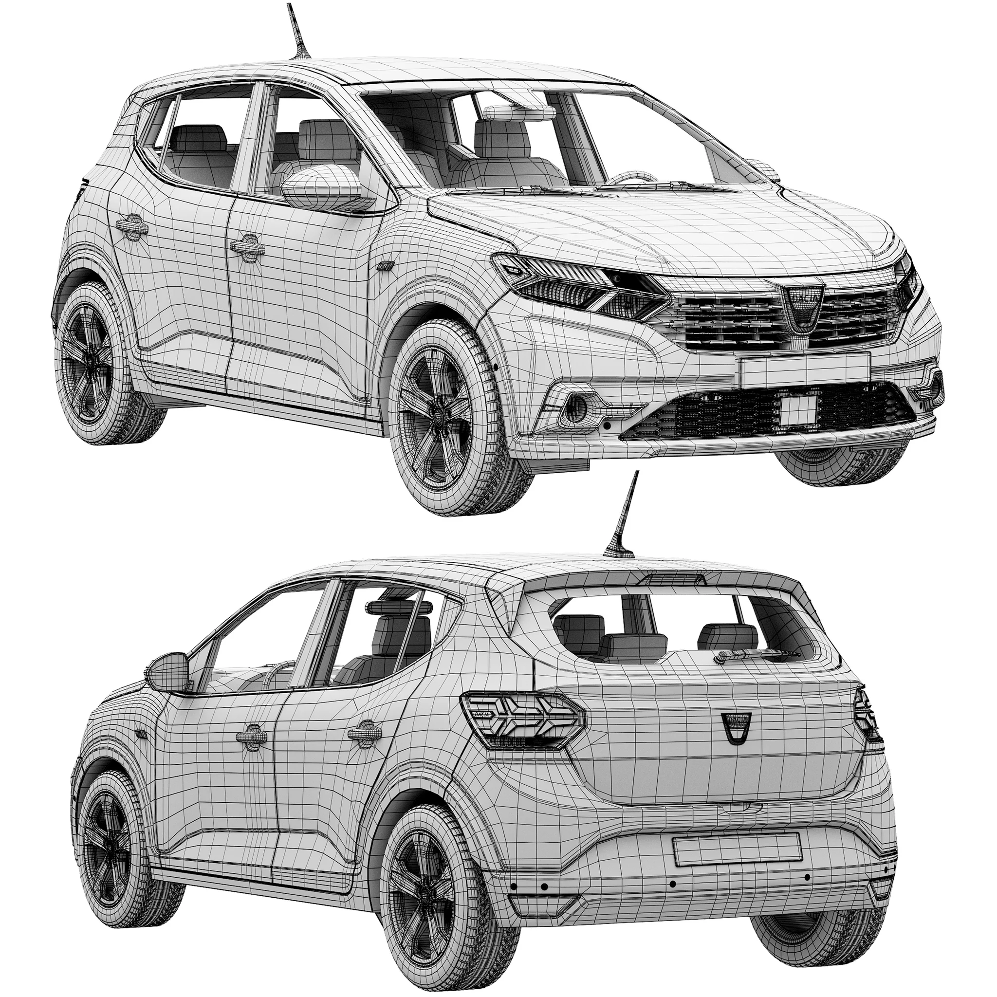 Dacia Sandero, 3D model preview 21
