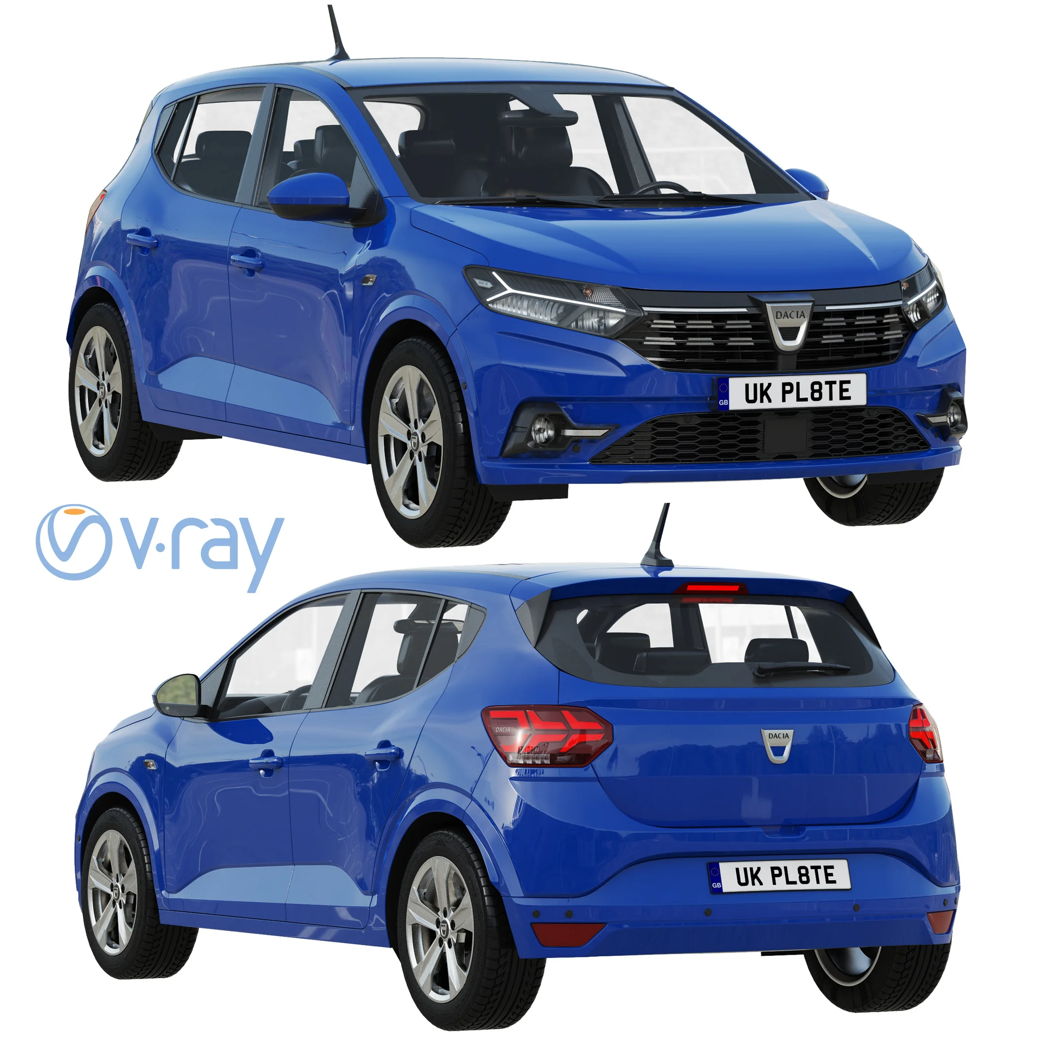 Dacia Sandero, 3D model preview 23