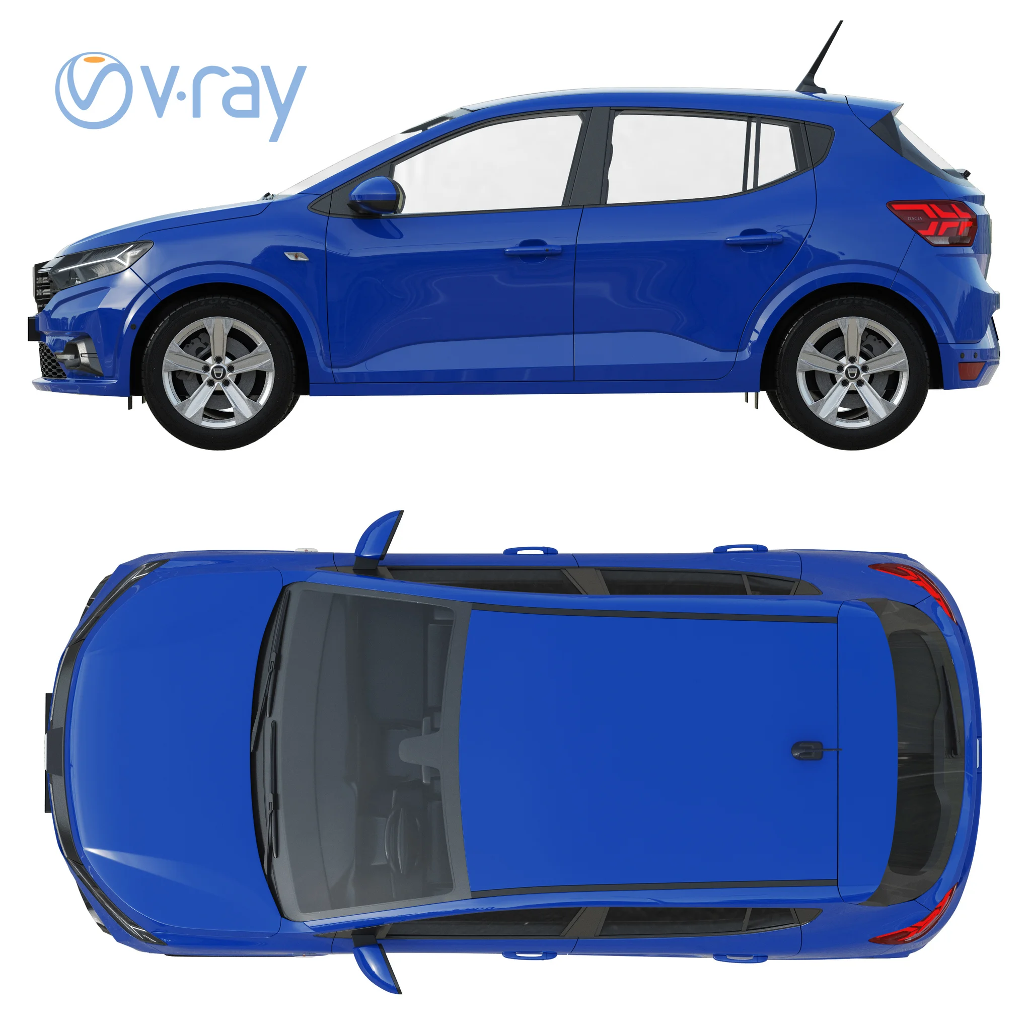 Dacia Sandero, 3D model preview 33
