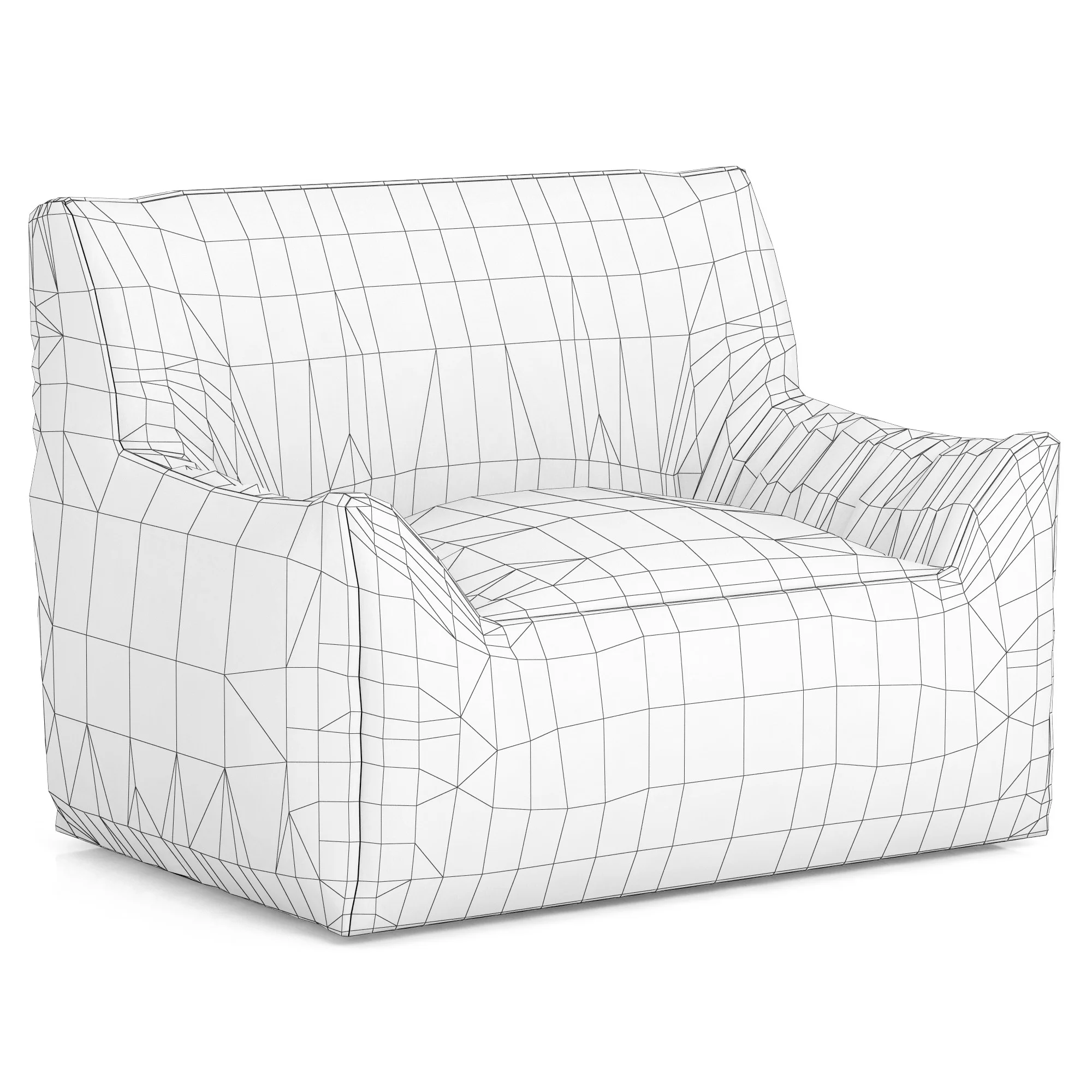 RH Teen Berlin Lounge Canvas Chair — 3D model preview 5