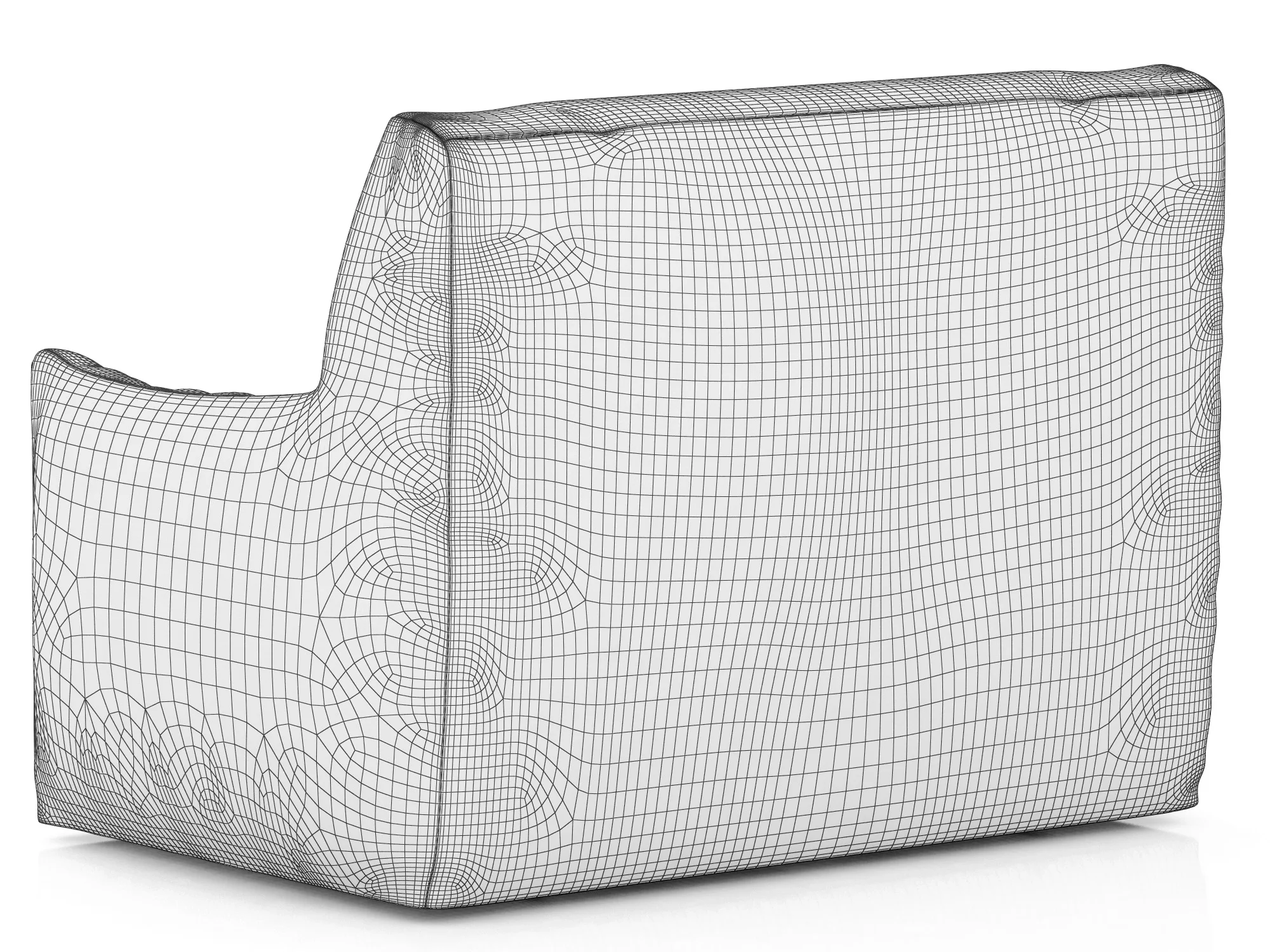 RH Teen Berlin Lounge Canvas Chair — 3D model preview 9