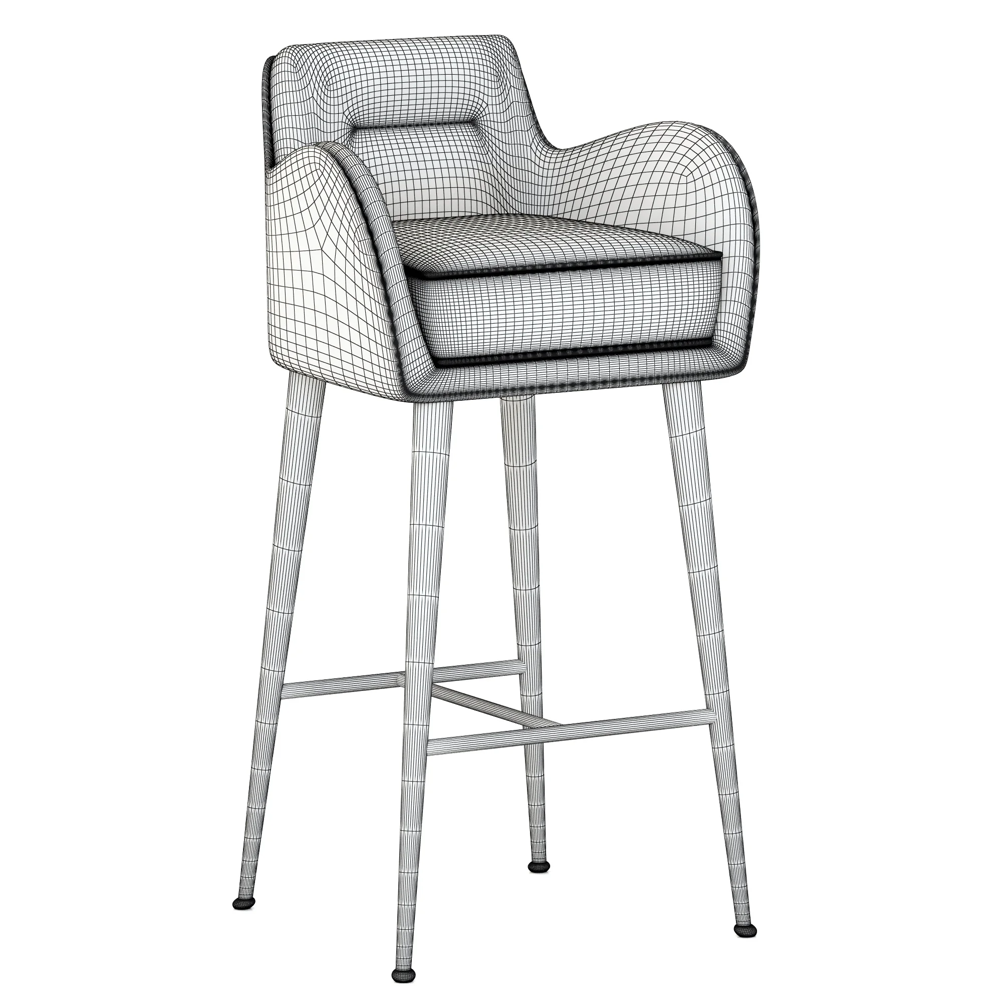 Essential Home Dandridge Bar Chair — 3D model preview 2