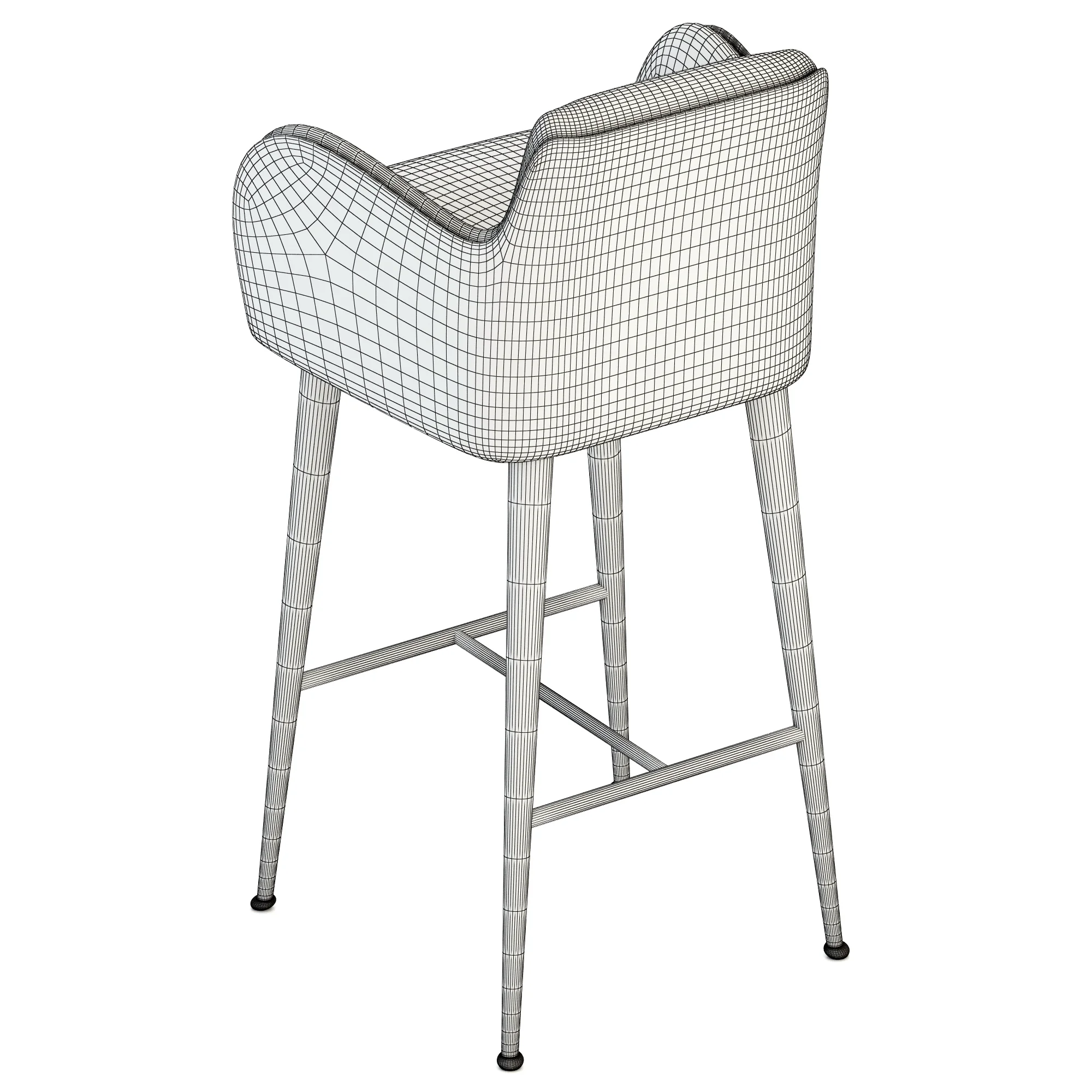 Essential Home Dandridge Bar Chair — 3D model preview 7