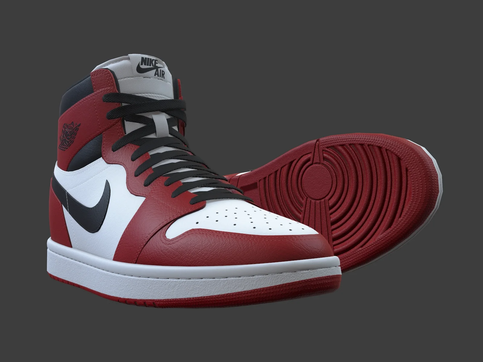 Air Jordan 1-retro sneaker 1, 3D model preview 1
