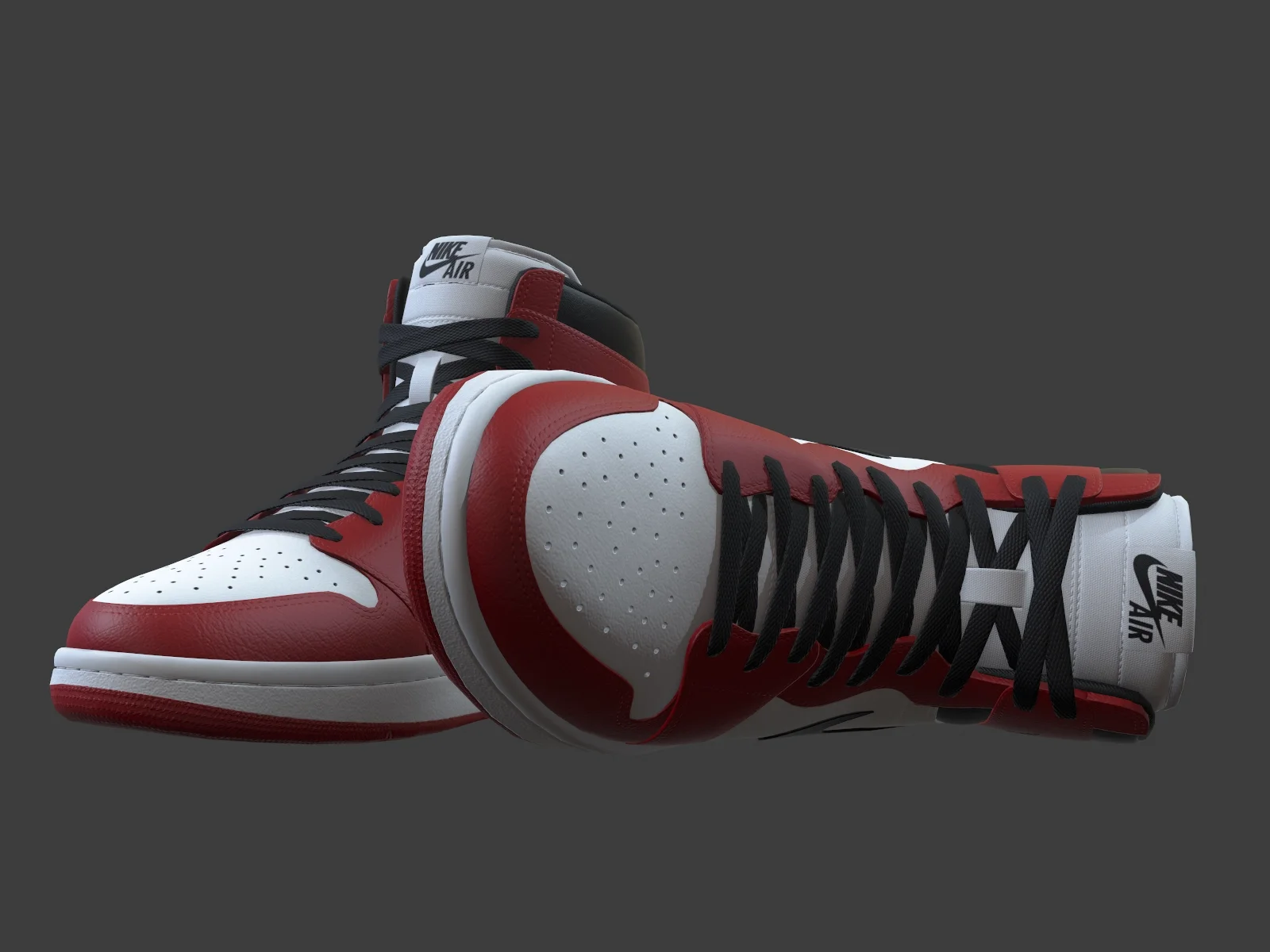 Air Jordan 1-retro sneaker 1, 3D model preview 3
