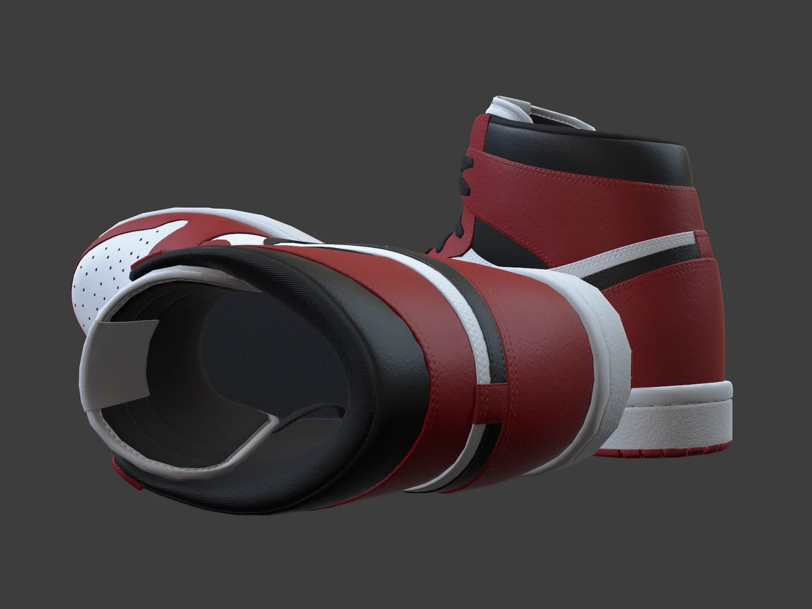 Air Jordan 1-retro sneaker 1, 3D model preview 6