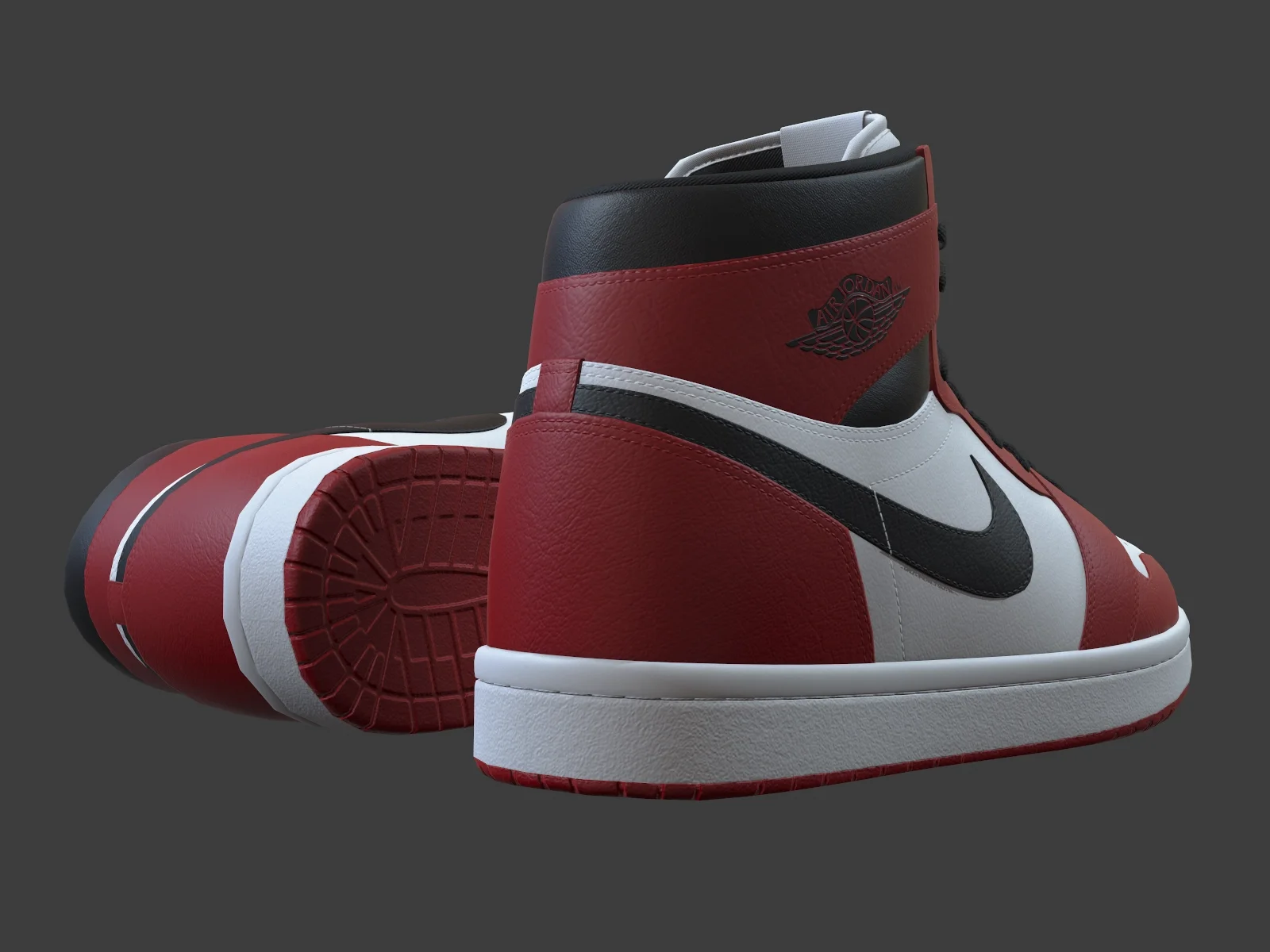 Air Jordan 1-retro sneaker 1, 3D model preview 8
